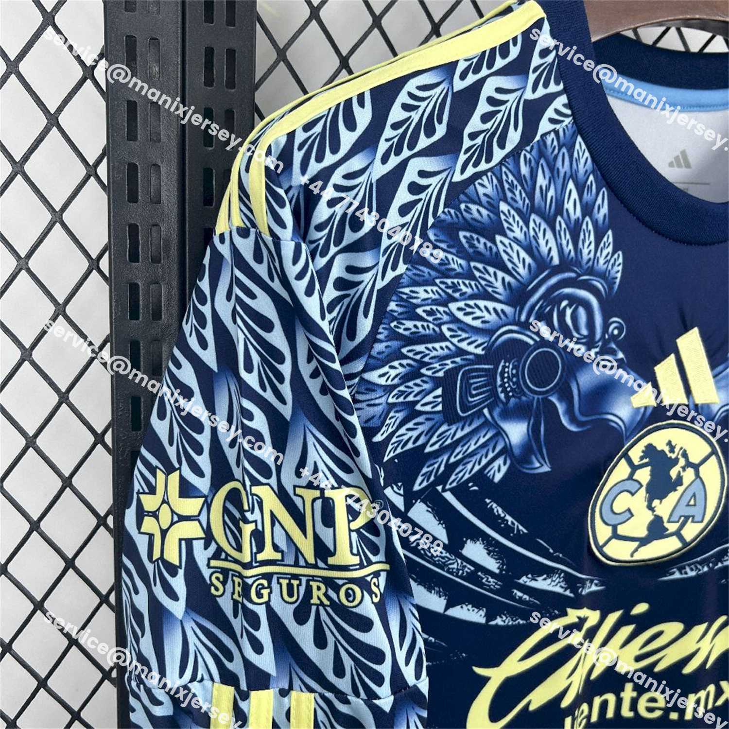 ManixJersey.com | Club América 25-26 Away Long Sleeves Jersey - Fans Version -Customize Name, Number and Patch | Worldwide Shipping
