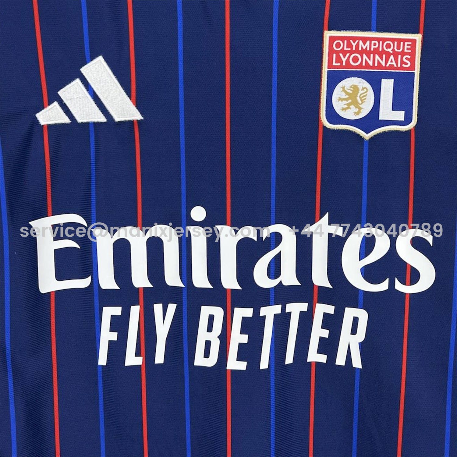 ManixJersey.com | Lyon 25-26 Away Jersey - Fans Version -Customize Name, Number and Patch | Worldwide Shipping