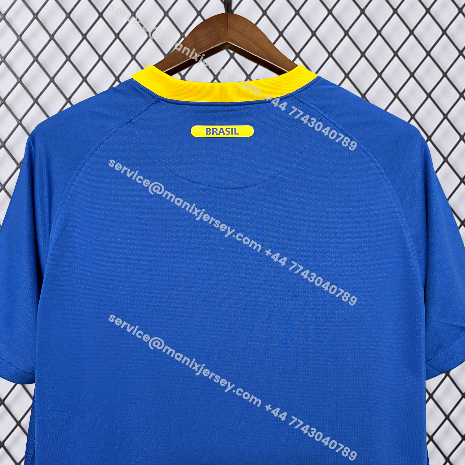 ManixJersey.com | Retro Brazil 2010 Away Blue Jersey -Customize Name, Number and Patch | Worldwide Shipping