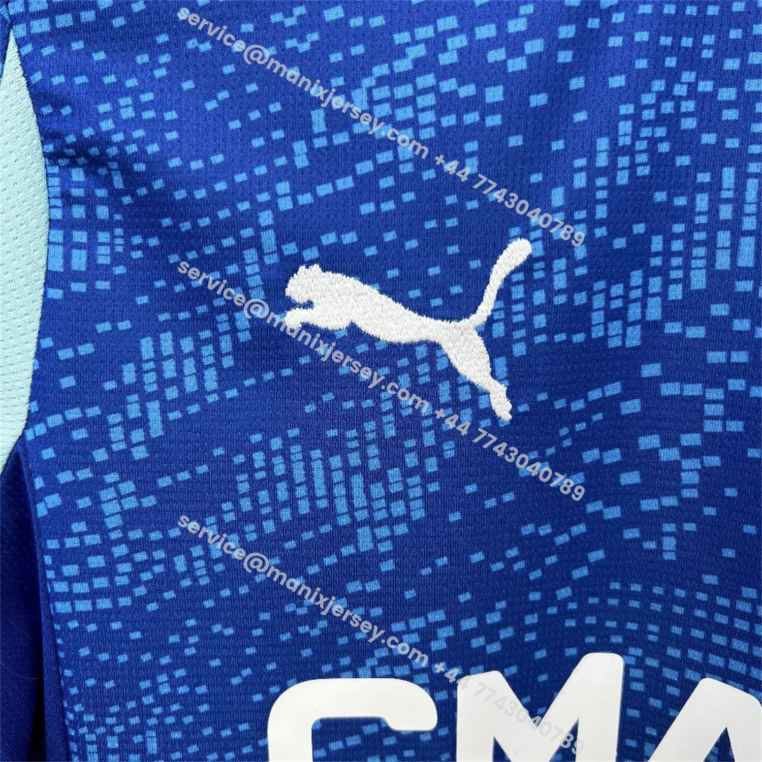 ManixJersey.com | Marseille 25-26 Third Blue Jersey - Fans Version -Customize Name, Number and Patch | Worldwide Shipping