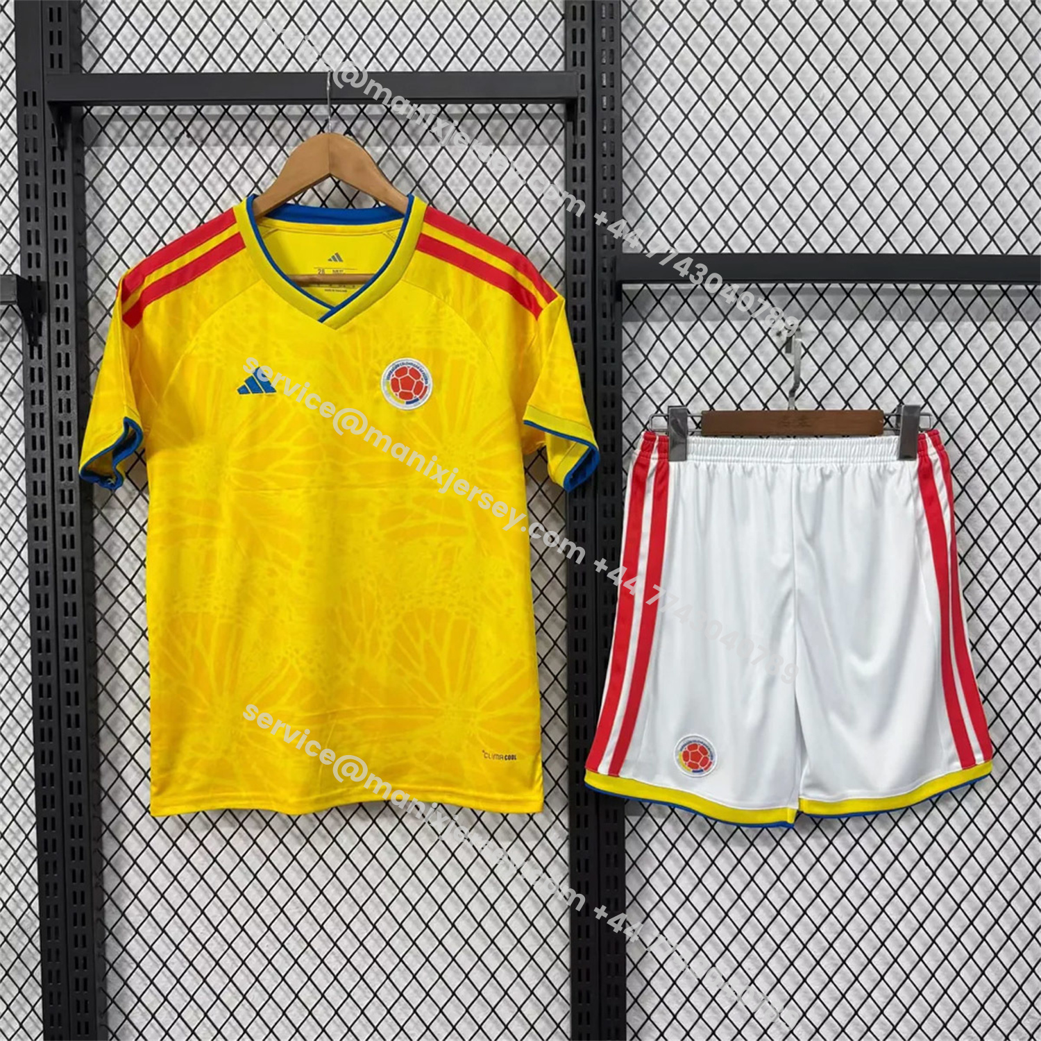 ManixJersey.com | Colombia 2026 Home (Leaked Version) Kids Kit -Customize Name, Number and Patch | Worldwide Shipping