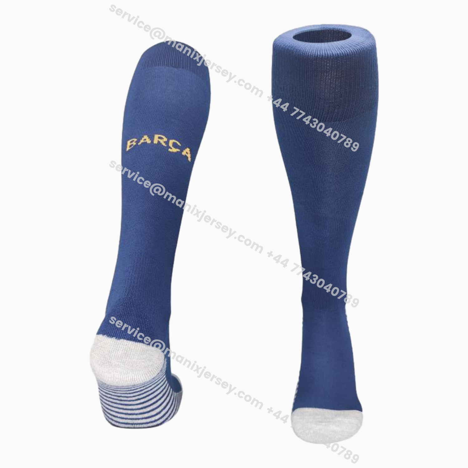 ManixJersey.com | Barcelona 25-26 Home Socks - Blue -Customize Name, Number and Patch | Worldwide Shipping