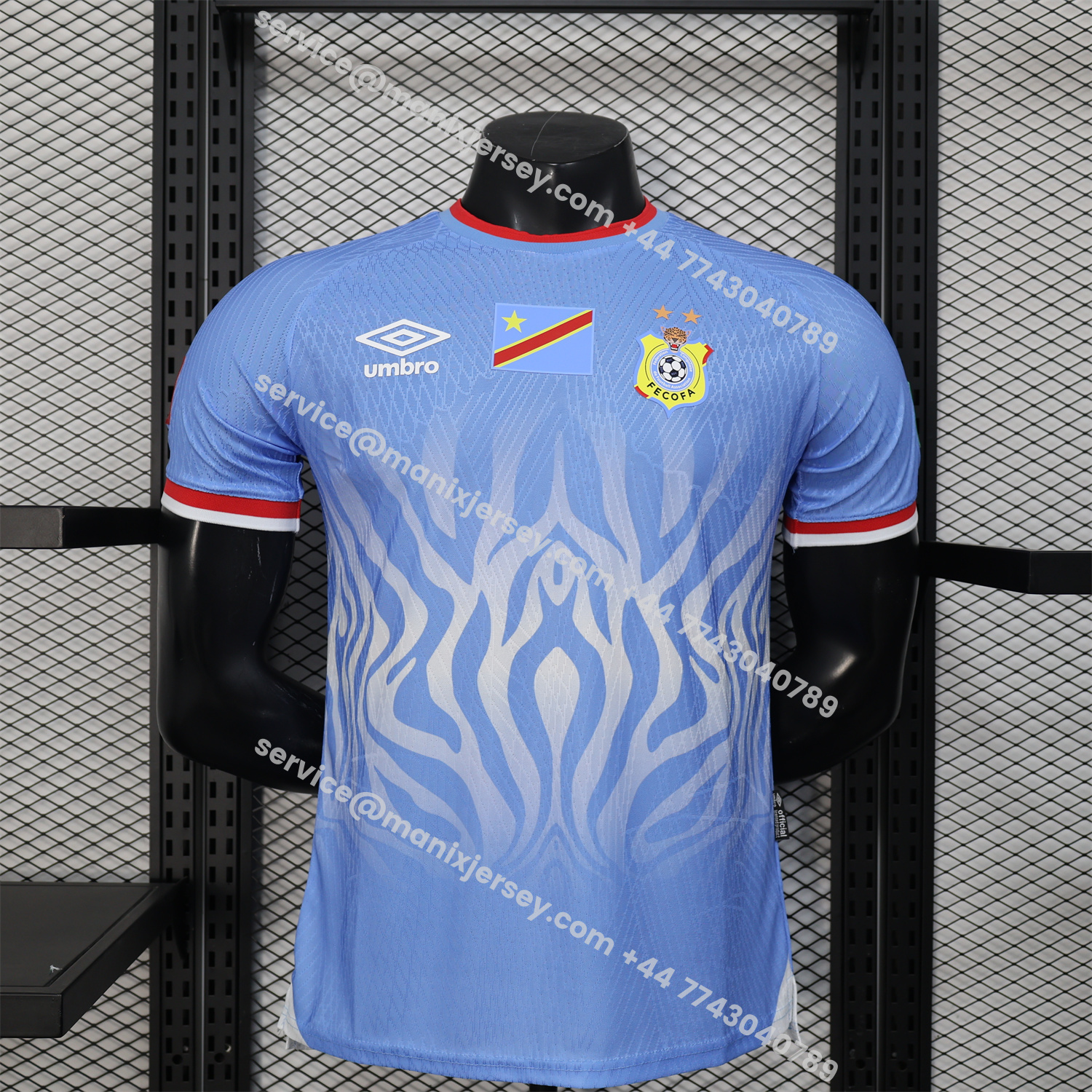 ManixJersey.com | Congo 2026 Home Blue Jersey - Player Version -Customize Name, Number and Patch | Worldwide Shipping