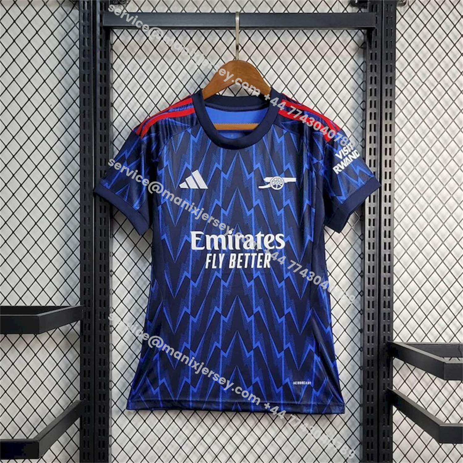 ManixJersey.com | Women's Arsenal 25-26 Away Blue Jersey -Customize Name, Number and Patch | Worldwide Shipping