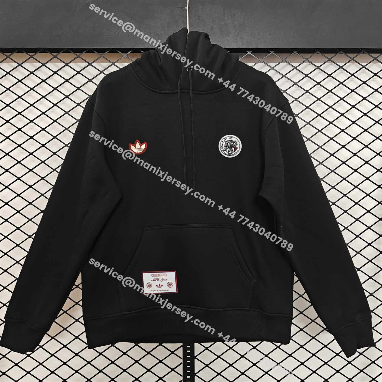 ManixJersey.com | Ajax 25-26 Originals Terrace Icon Unisex Pullover Hoodie -Customize Name, Number and Patch | Worldwide Shipping