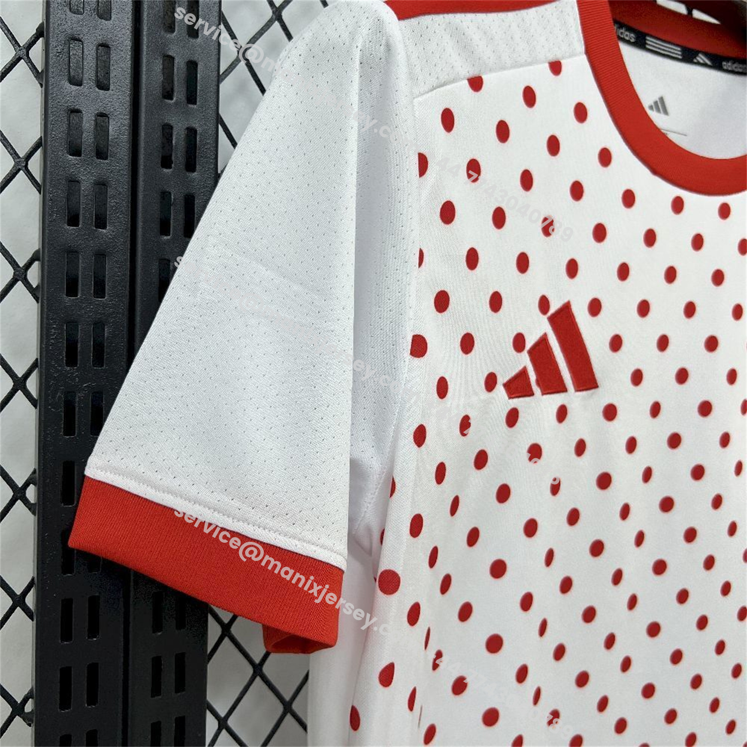 ManixJersey.com | Sevilla 25-26 Red Points White Training Jersey - Fans Version -Customize Name, Number and Patch | Worldwide Shipping