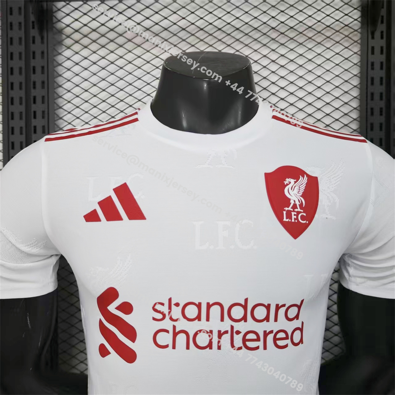 ManixJersey.com | Liver.pool 25-26 Red Team Logo Jacquard White Special Jersey - Player Version -Customize Name, Number and Patch | Worldwide Shipping