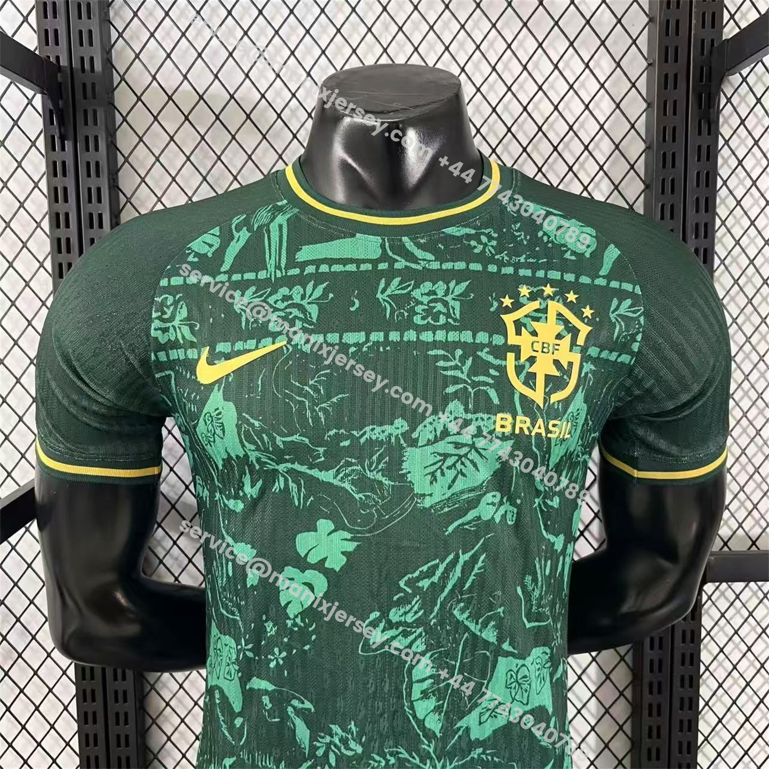ManixJersey.com | Brazil 25-26 Green Leaves Jersey - Player Version -Customize Name, Number and Patch | Worldwide Shipping