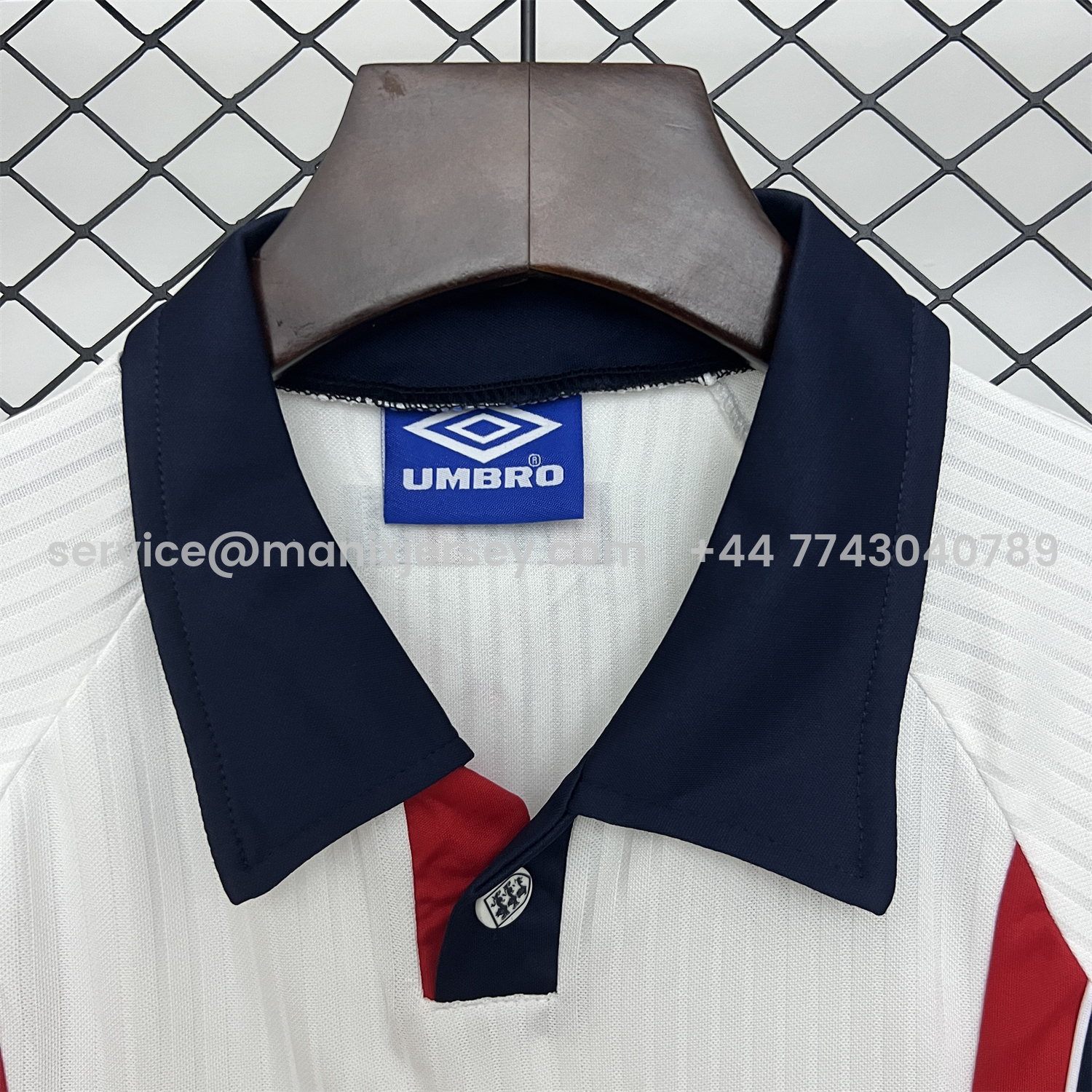 ManixJersey.com | Retro England 1998 Home Kids Kit -Customize Name, Number and Patch | Worldwide Shipping