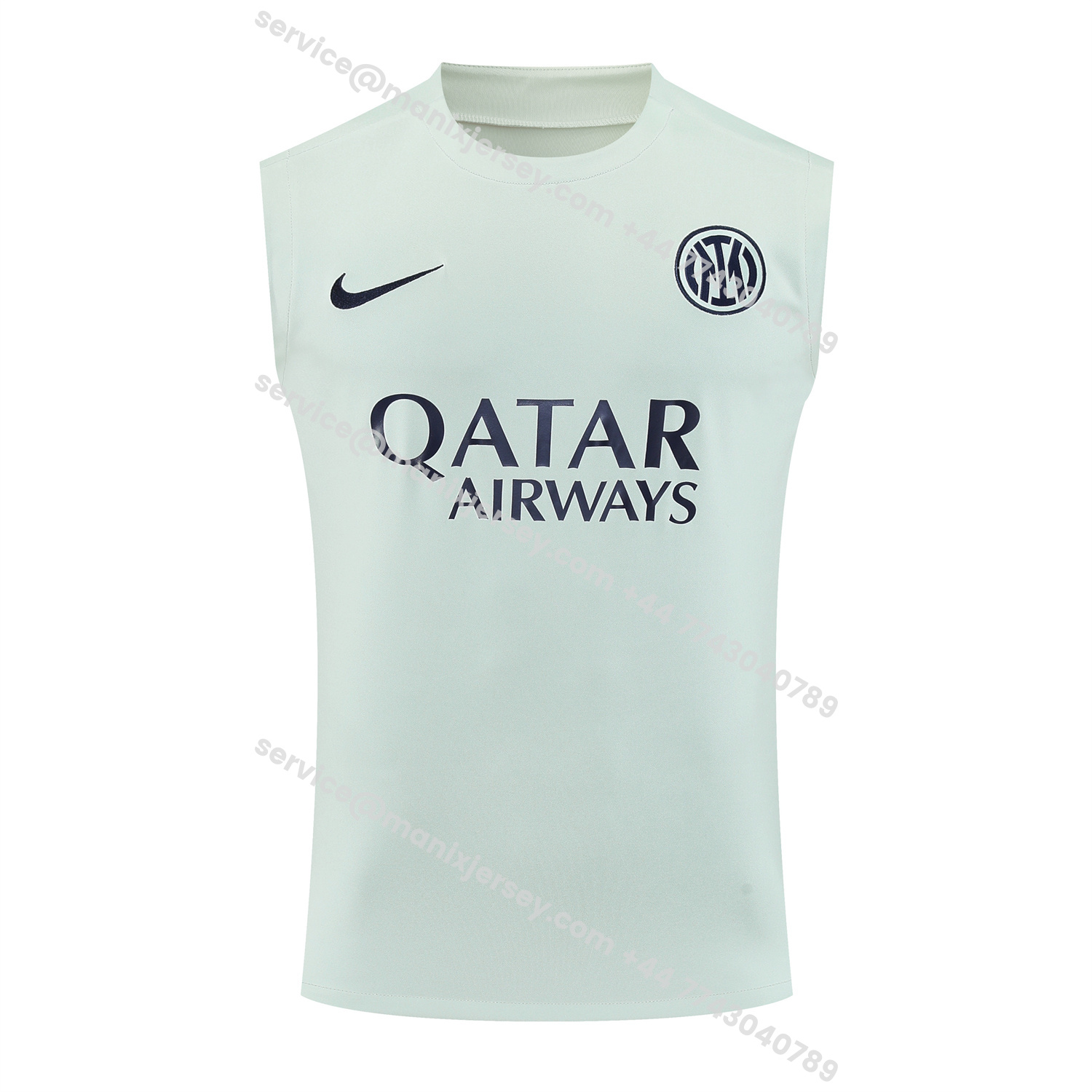 ManixJersey.com | Inter Milan 25-26 Vest Training Set - White Vest & Blue Shorts -Customize Name, Number and Patch | Worldwide Shipping
