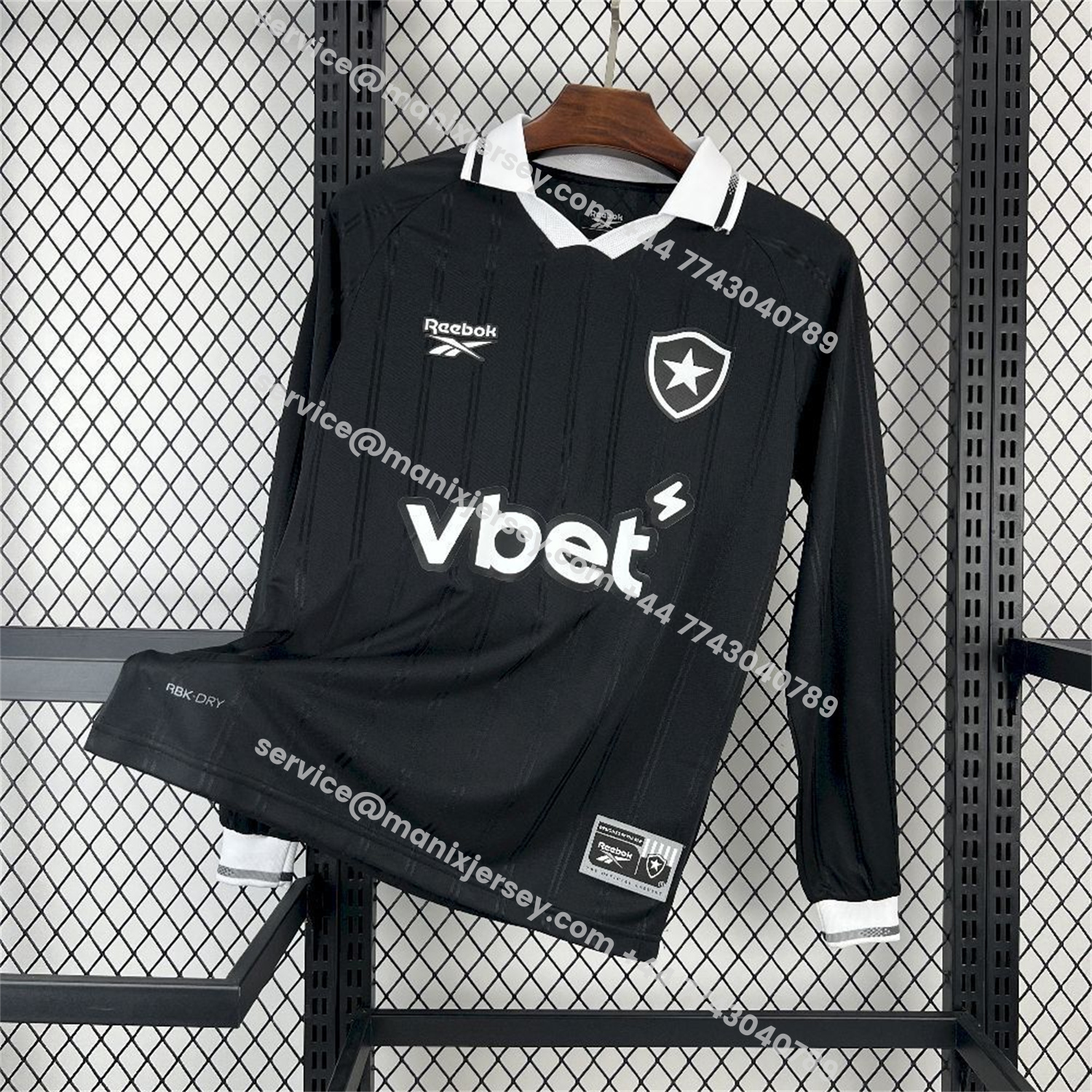 ManixJersey.com | Botafogo 25-26 Away Long Sleeves Jersey - Fans Version -Customize Name, Number and Patch | Worldwide Shipping