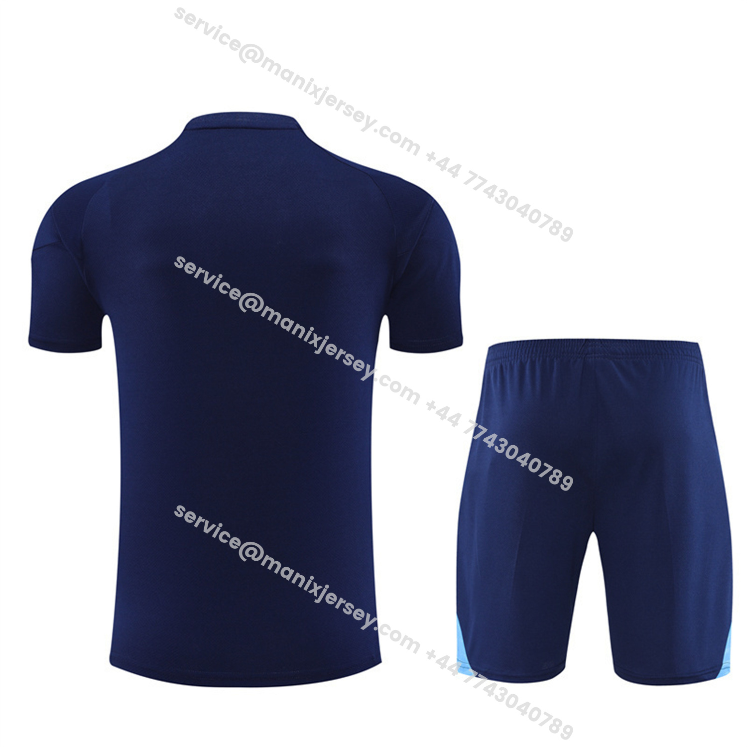 ManixJersey.com | Real Madrid 25-26 Kids Short-Sleeve Training Set - Royal Blue Top & Royal Blue Shorts -Customize Name, Number and Patch | Worldwide Shipping