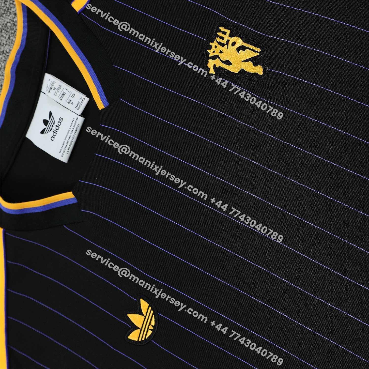 ManixJersey.com | Manchester United 25-26 Short-Sleeve Training Set - Black Top & Black Shorts -Customize Name, Number and Patch | Worldwide Shipping