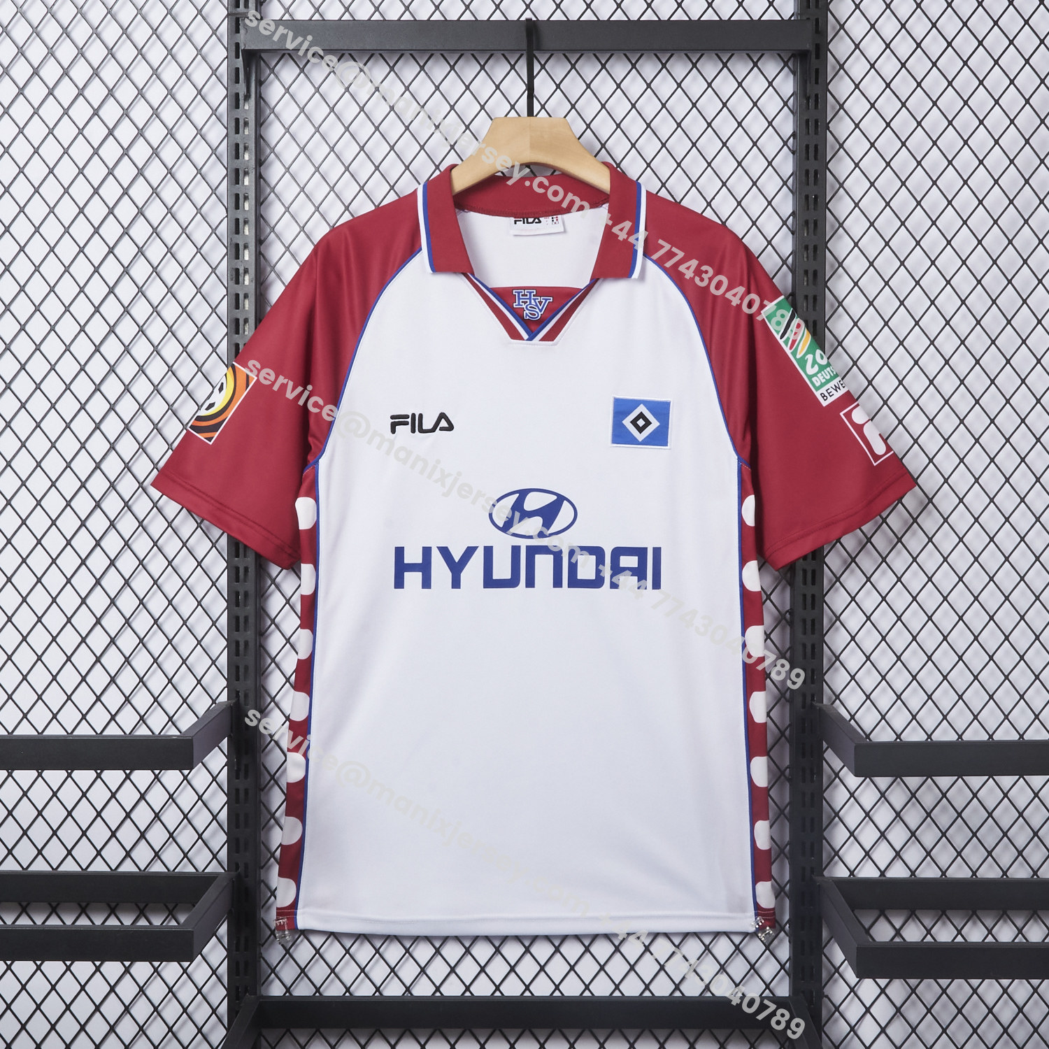 ManixJersey.com | Retro Hamburger SV 1999-00 Home Jersey -Customize Name, Number and Patch | Worldwide Shipping