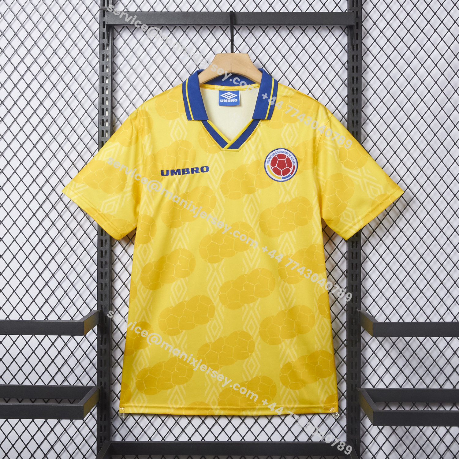 ManixJersey.com | Retro Colombia 1994 Home Jersey -Customize Name, Number and Patch | Worldwide Shipping