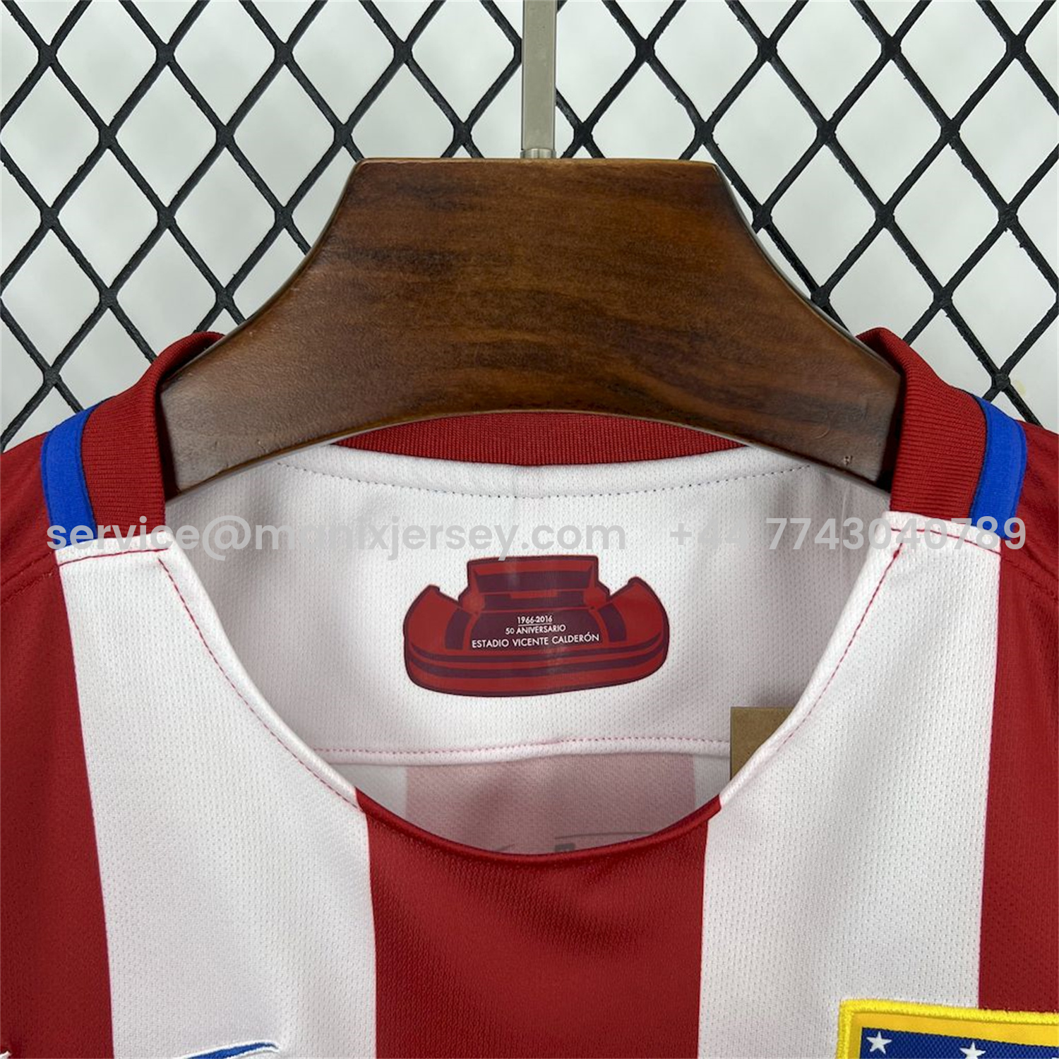ManixJersey.com | Retro Atletico Madrid 2016-17 Home Jersey -Customize Name, Number and Patch | Worldwide Shipping