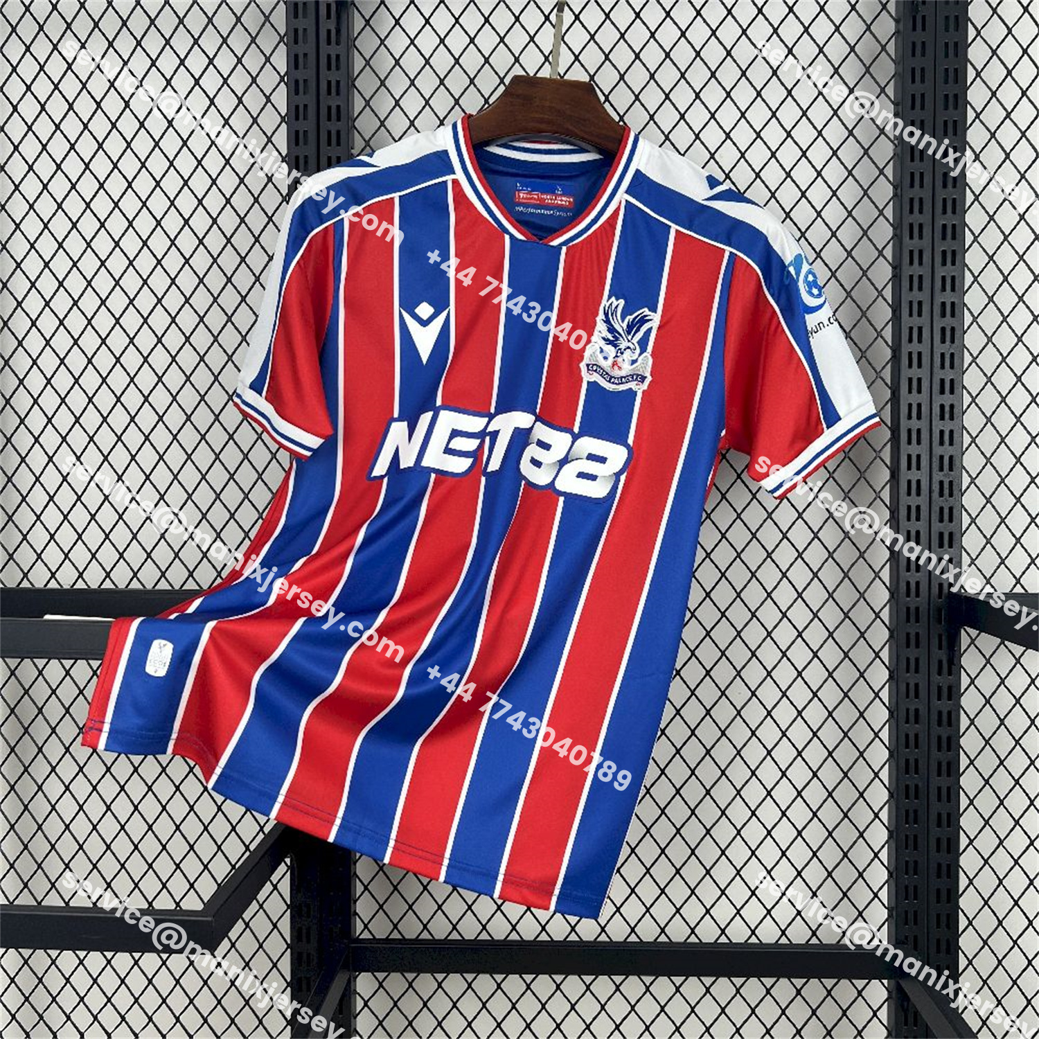ManixJersey.com | Crystal Palace 25-26 Home Jersey - Fans Version -Customize Name, Number and Patch | Worldwide Shipping