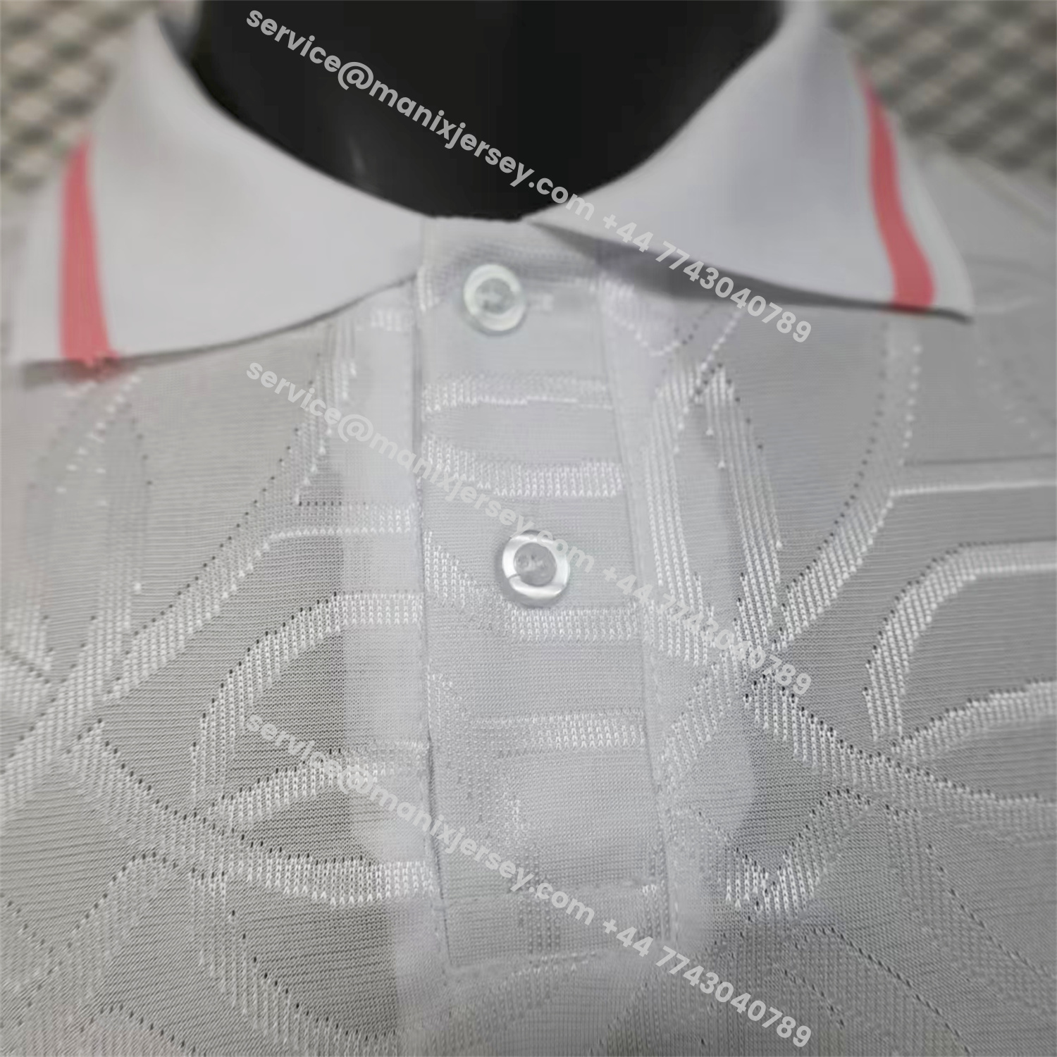 ManixJersey.com | Paris Saint-Germain PSG 25-26 White And Pink Pre-Match Training Jersey - Player Version -Customize Name, Number and Patch | Worldwide Shipping