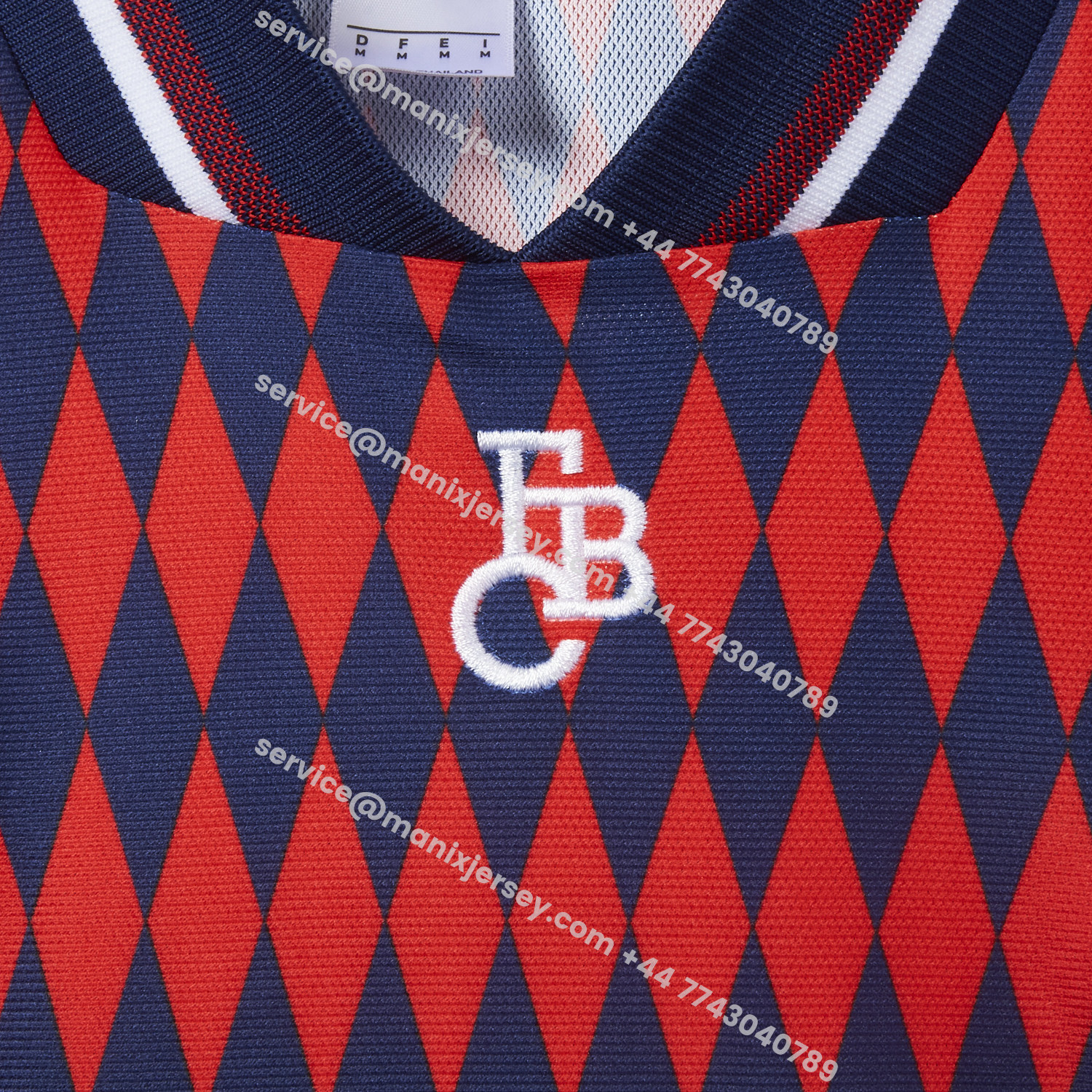 ManixJersey.com | Bayern Munich 25-26 Trefoil Retro Style Red And Deep Blue Jersey - Fans Version -Customize Name, Number and Patch | Worldwide Shipping