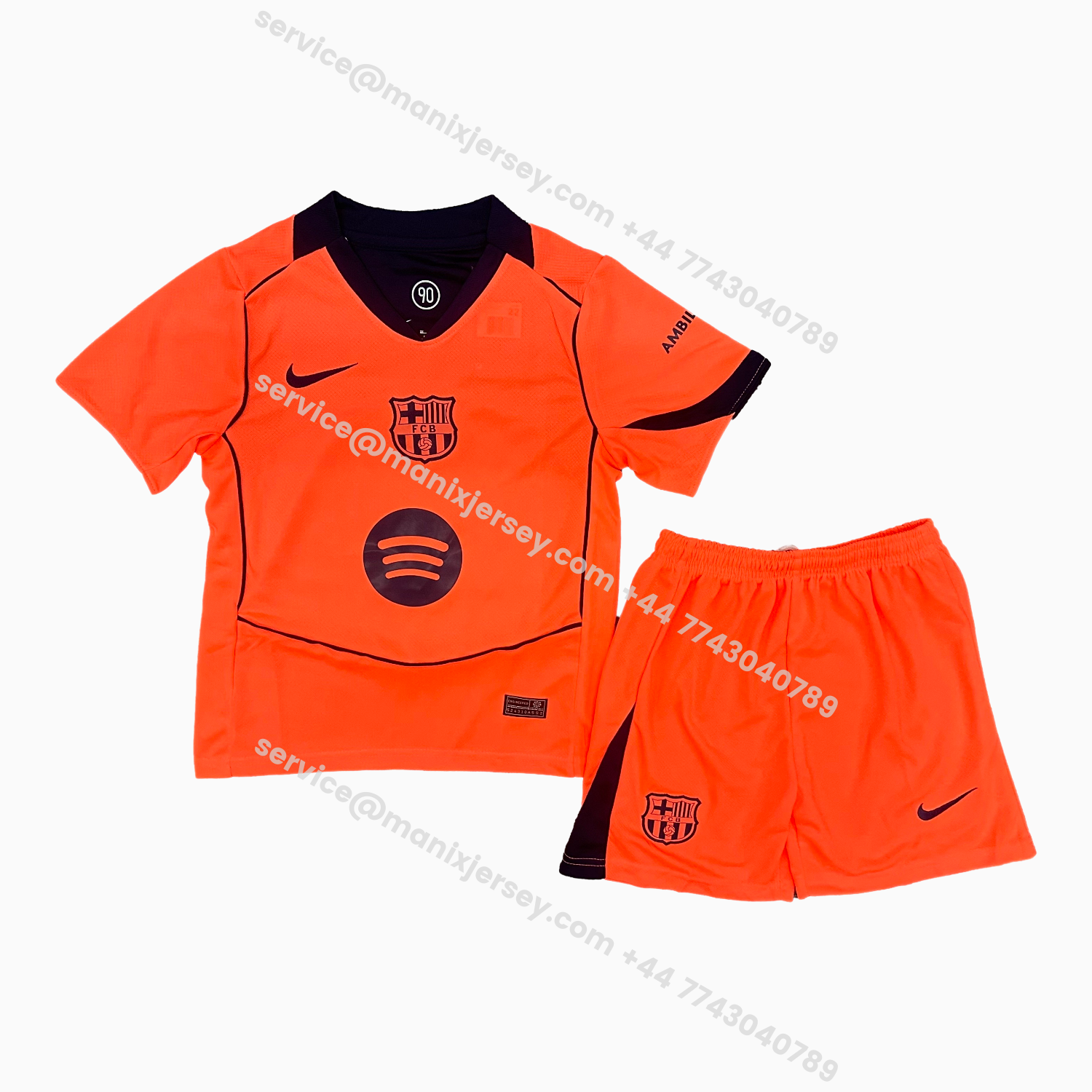 ManixJersey.com | Barcelona 25-26 Third Kids Kit -Customize Name, Number and Patch | Worldwide Shipping