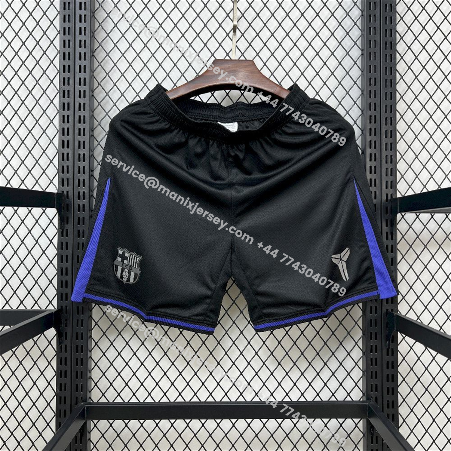 ManixJersey.com | Barcelona 25-26 Away Black Shorts - Fans Version -Customize Name, Number and Patch | Worldwide Shipping