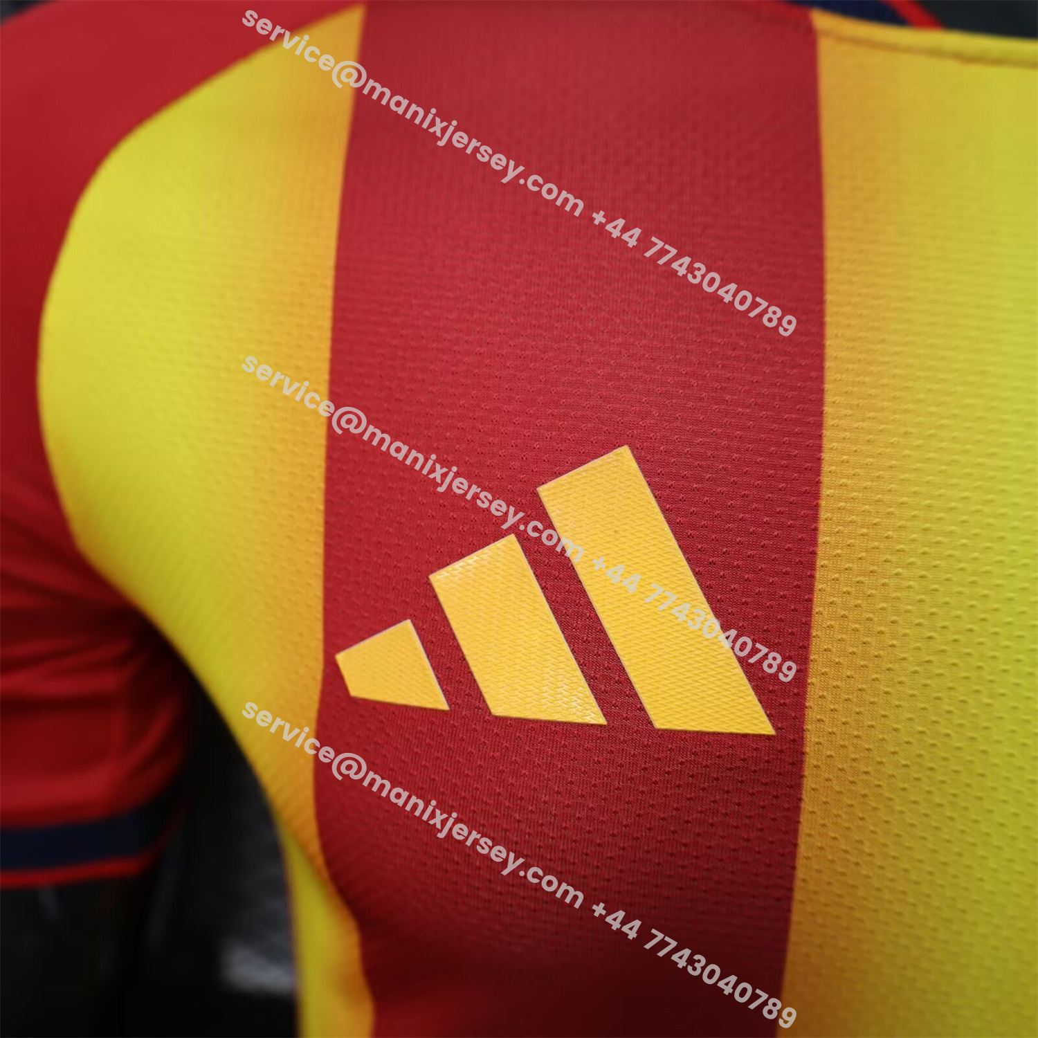 ManixJersey.com | Spain 2026 Red And Yellow Stripes Special Jersey - Player Version -Customize Name, Number and Patch | Worldwide Shipping