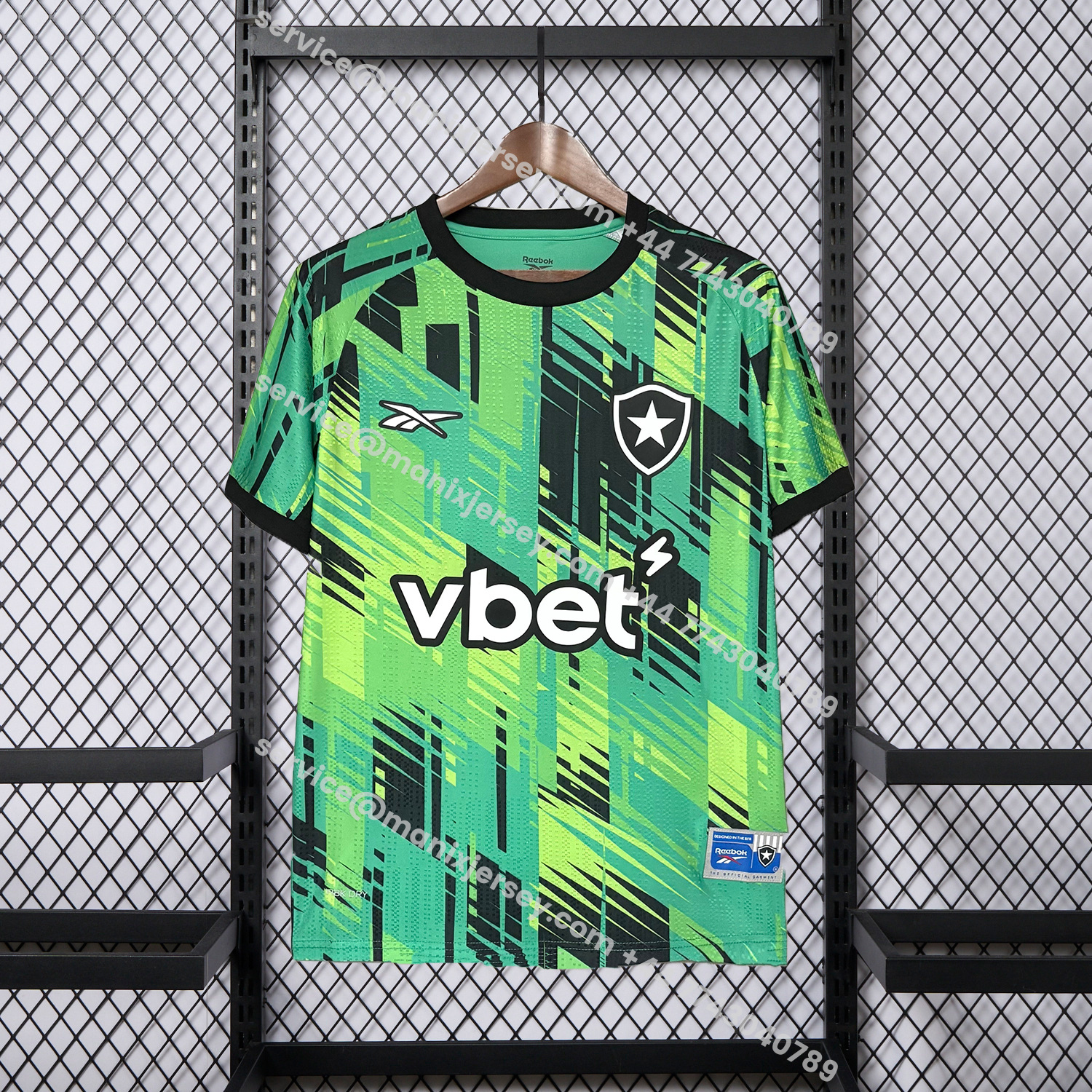 ManixJersey.com | Botafogo 25-26 Green And Black Training Jersey - Fans Version -Customize Name, Number and Patch | Worldwide Shipping
