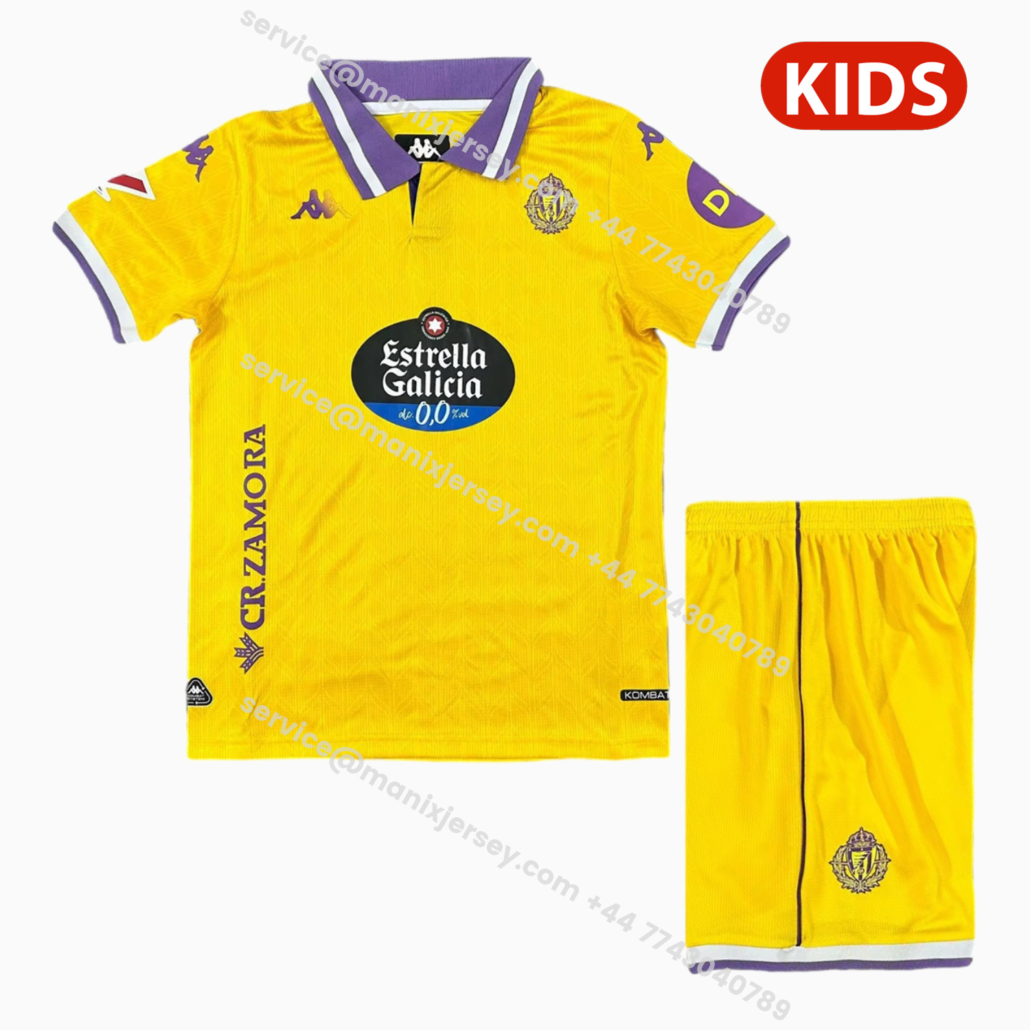 ManixJersey.com | Real Valladolid 25-26 Third Kids Kit -Customize Name, Number and Patch | Worldwide Shipping