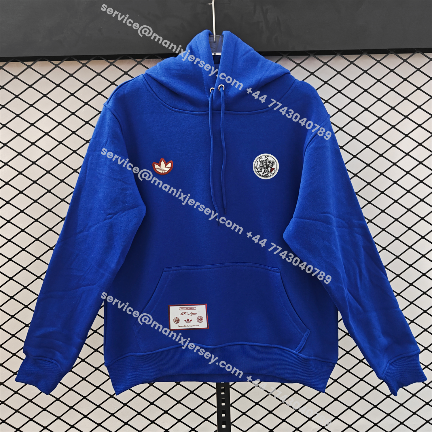 ManixJersey.com | Ajax 25-26 Originals Terrace Icon Unisex Pullover Hoodie -Customize Name, Number and Patch | Worldwide Shipping