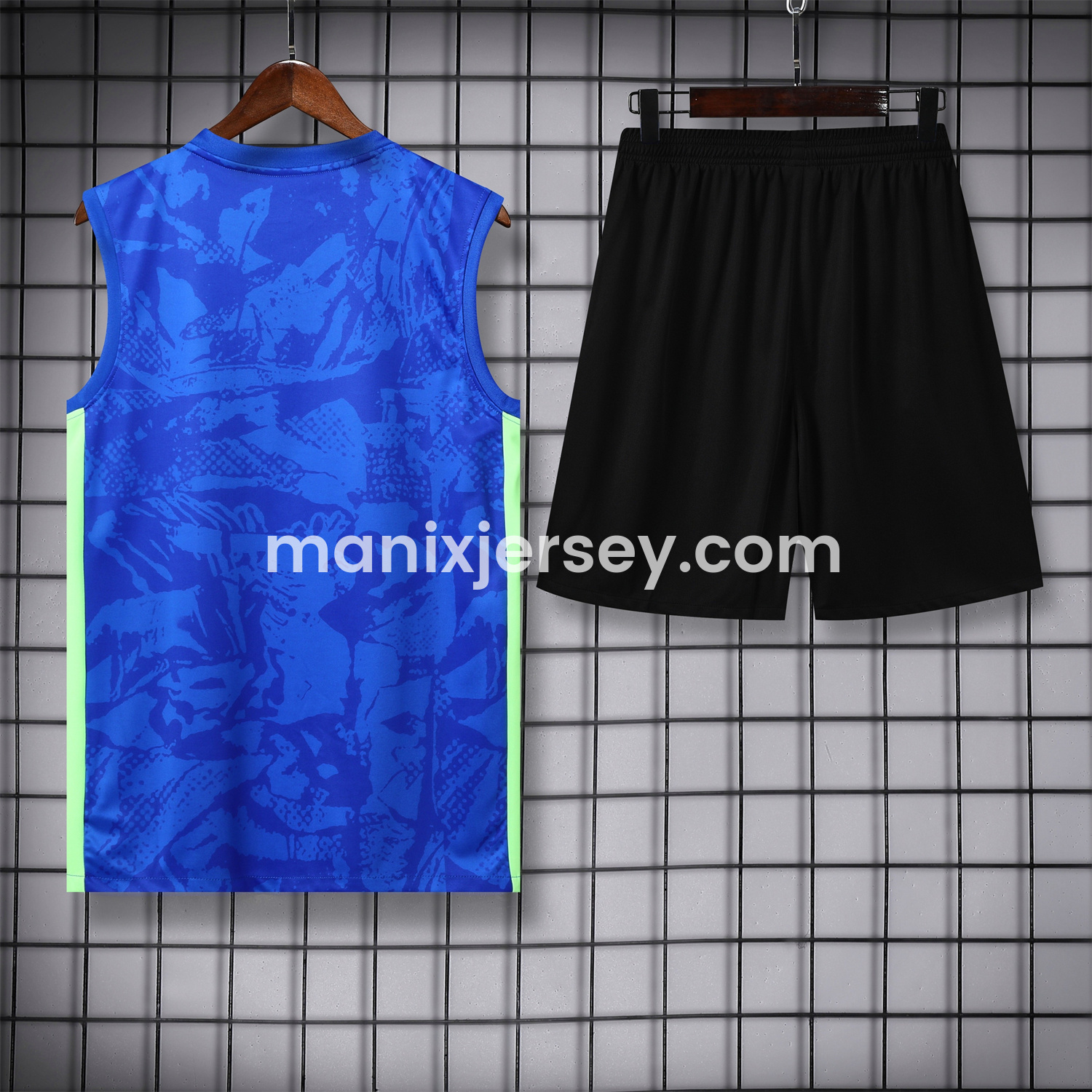 ManixJersey.com | Barcelona 25-26 Vest Training Set - Blue Camouflage -Customize Name, Number and Patch | Worldwide Shipping