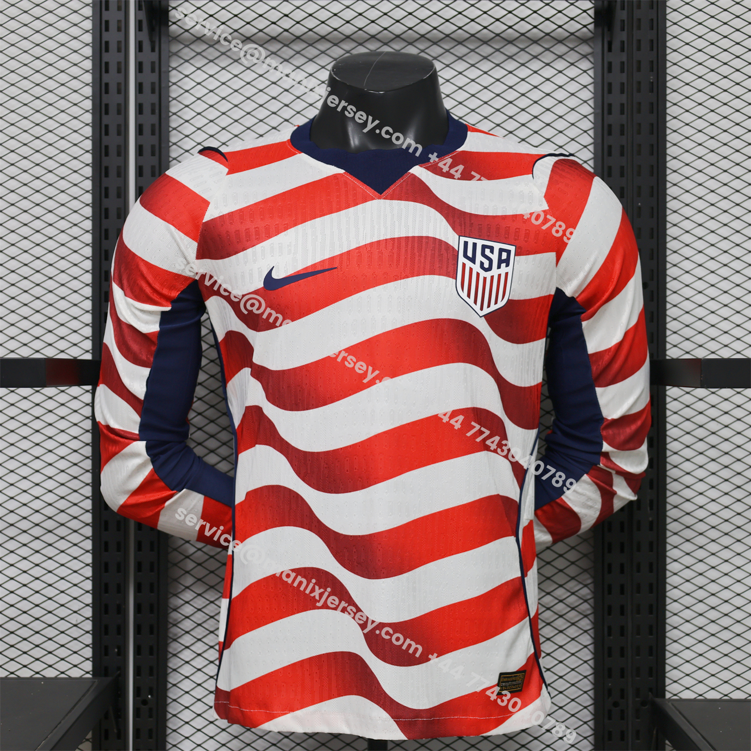 【Back Blank】United States USA 2026 Home Long Sleeves Jersey - Player Version:football jersey mysite: unitedjerseyfootball 邓江浪:football