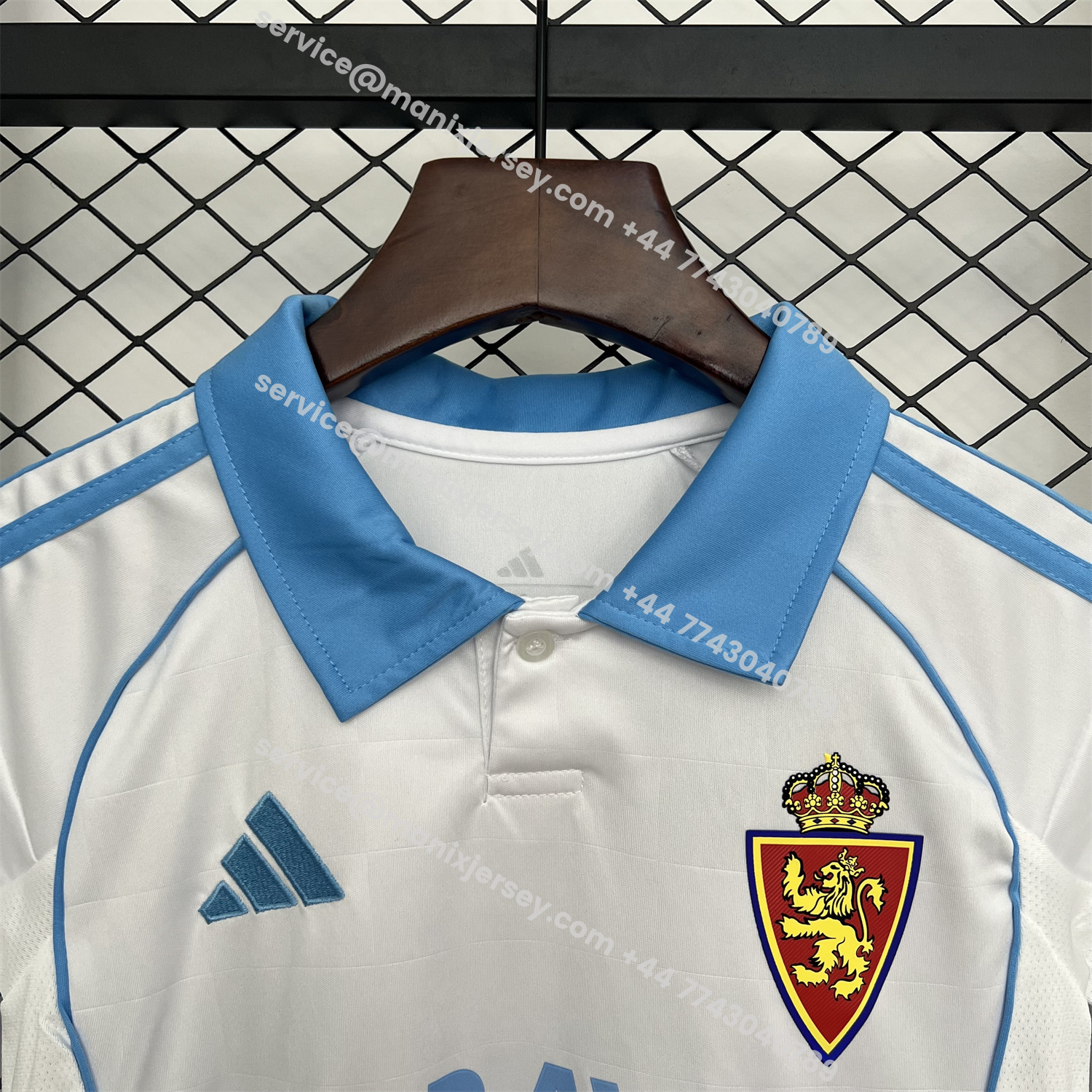 ManixJersey.com | Real Zaragoza 25-26 Home Kids Kit -Customize Name, Number and Patch | Worldwide Shipping
