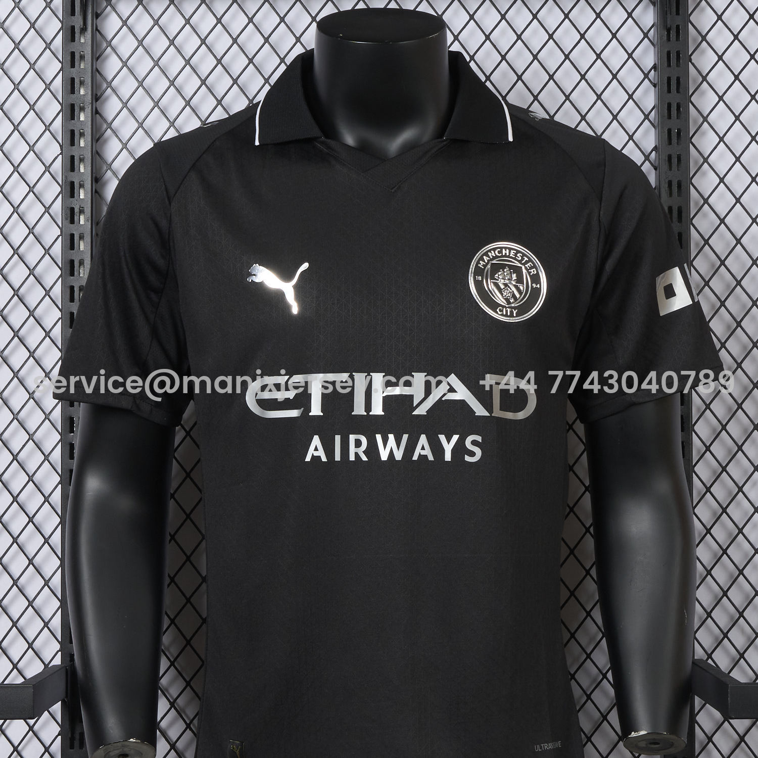 ManixJersey.com | Manchester City 25-26 Away Black Jersey - Player Version -Customize Name, Number and Patch | Worldwide Shipping