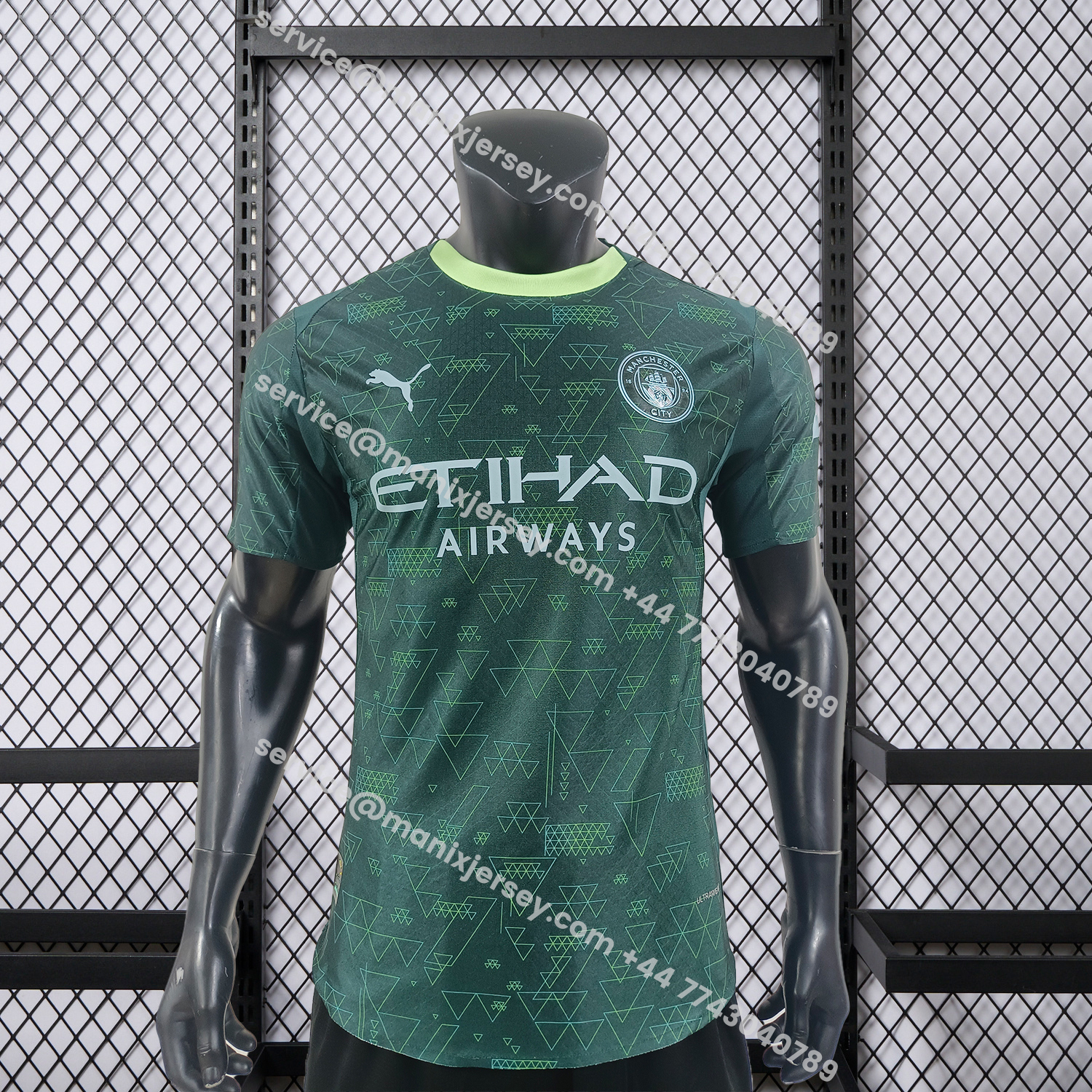 ManixJersey.com | Manchester City 25-26 Fourth Green Jersey - Player Version -Customize Name, Number and Patch | Worldwide Shipping