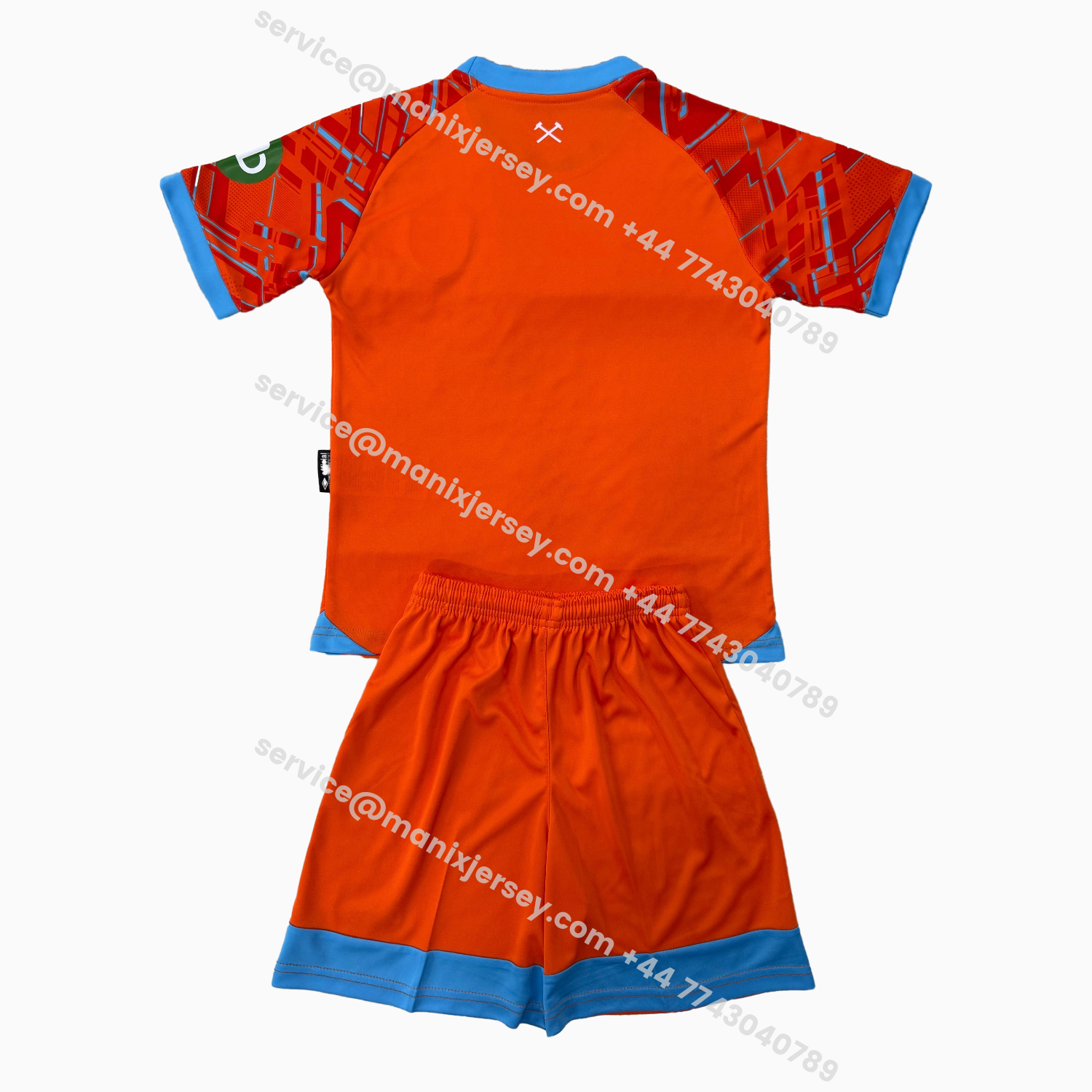 ManixJersey.com | West Ham United 25-26 Orange Goalkeeper Kids Kit -Customize Name, Number and Patch | Worldwide Shipping