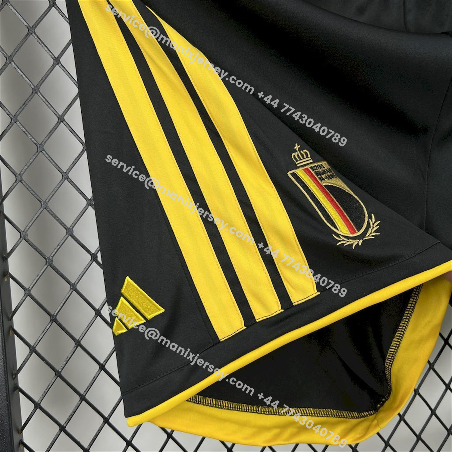 ManixJersey.com | Belgium 2026 Home Black Shorts - Fans Version -Customize Name, Number and Patch | Worldwide Shipping
