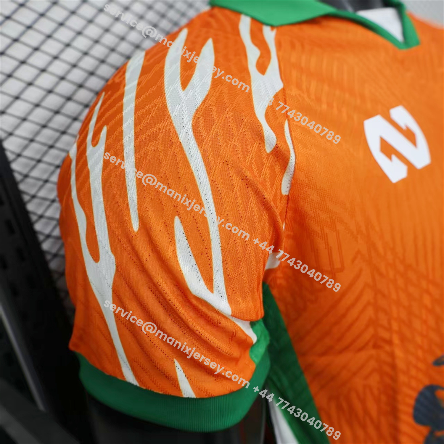 ManixJersey.com | Ivory Coast 25-26 Elephant And Kid Orange Jersey - Player Version -Customize Name, Number and Patch | Worldwide Shipping
