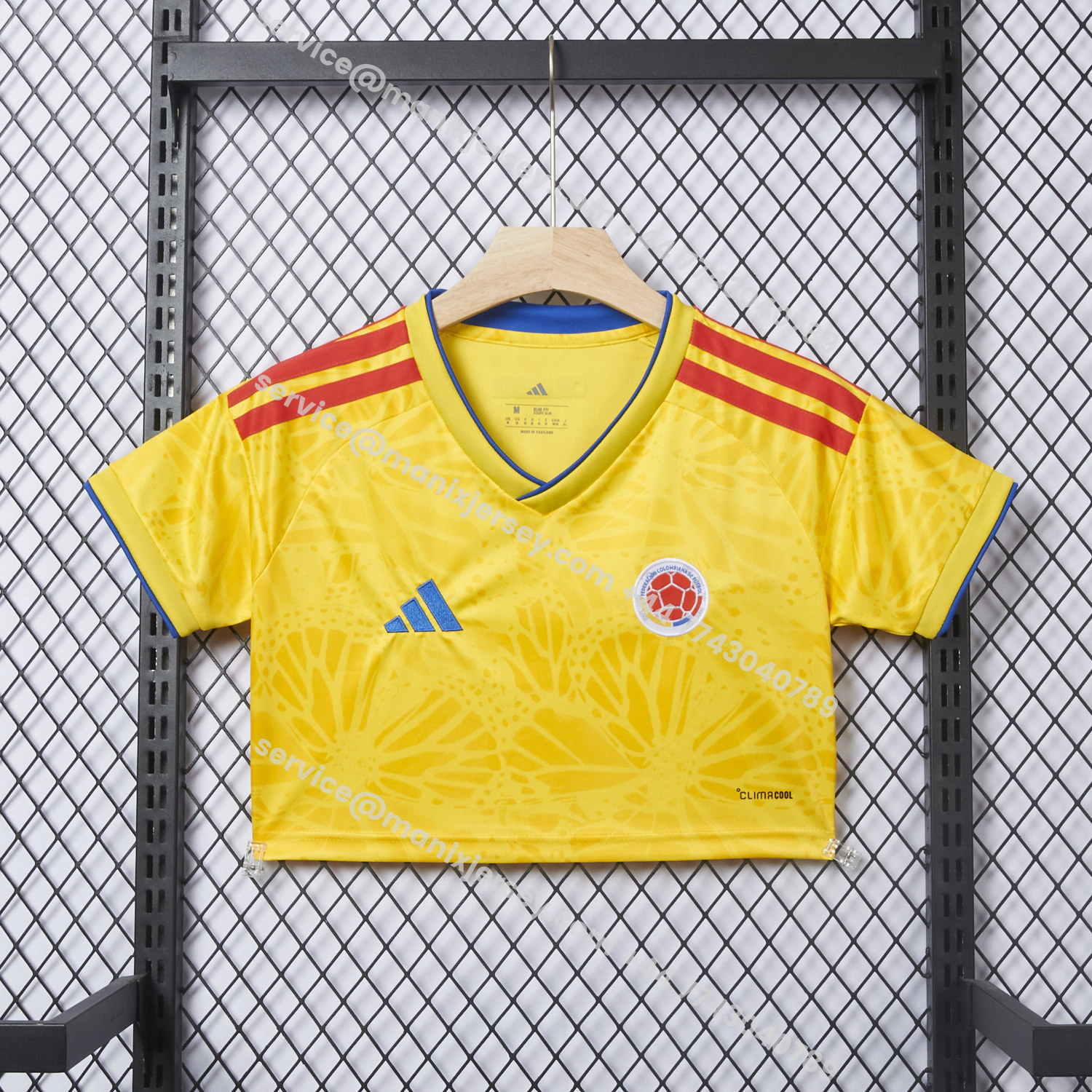ManixJersey.com | Women's Colombia 2026 Home Cropped Jersey -Customize Name, Number and Patch | Worldwide Shipping