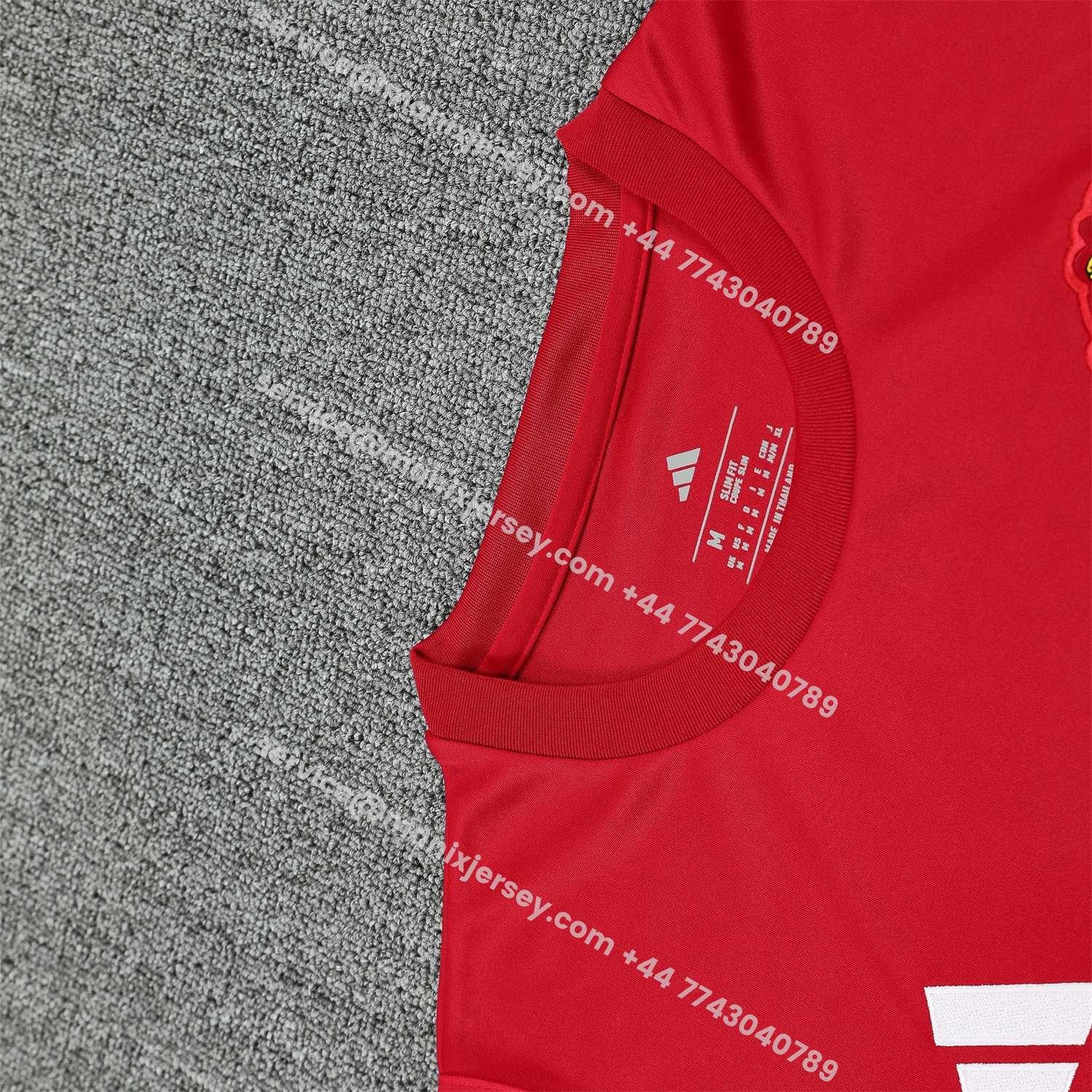 ManixJersey.com | Manchester United 25-26 Vest Training Set - Pure Red Vest & Black Shorts -Customize Name, Number and Patch | Worldwide Shipping