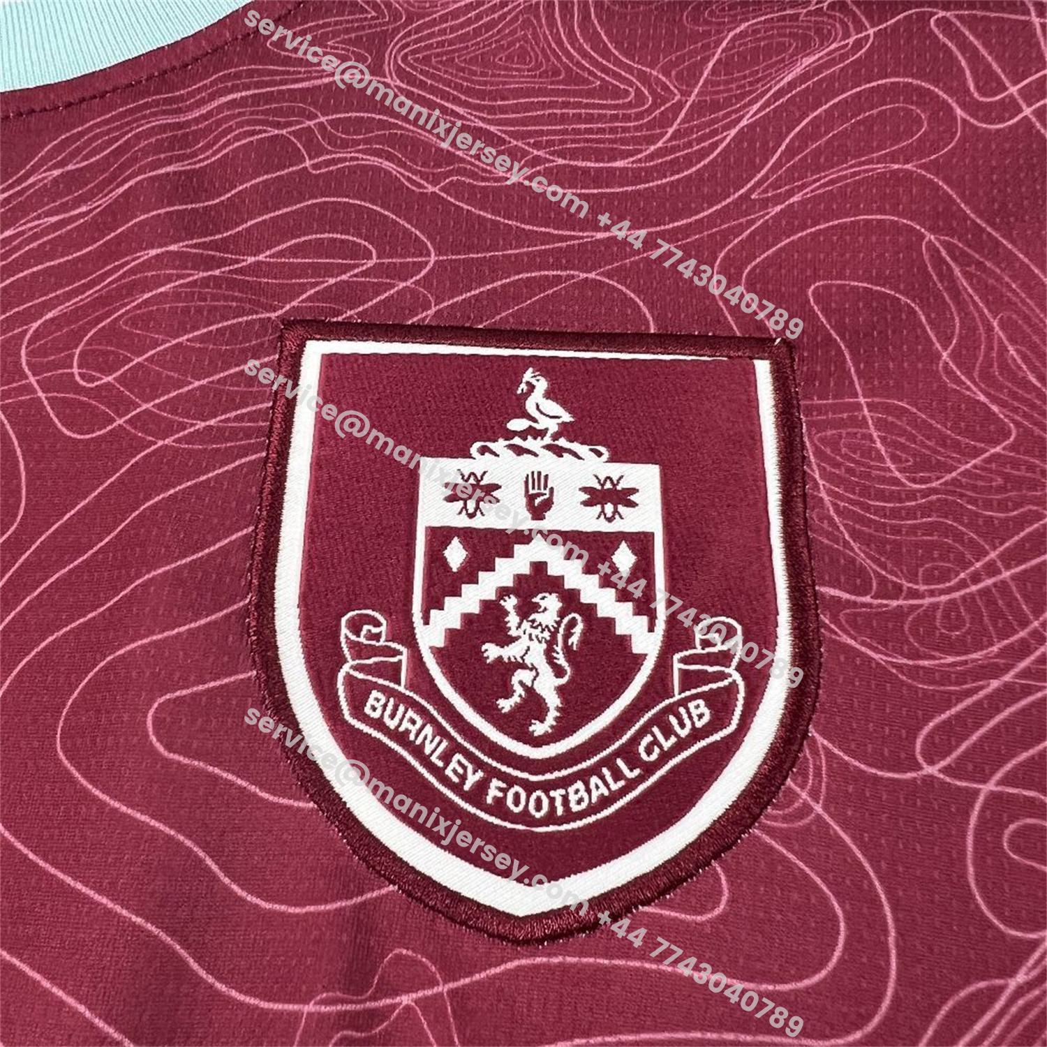 ManixJersey.com | Burnley 25-26 Home Jersey - Fans Version -Customize Name, Number and Patch | Worldwide Shipping