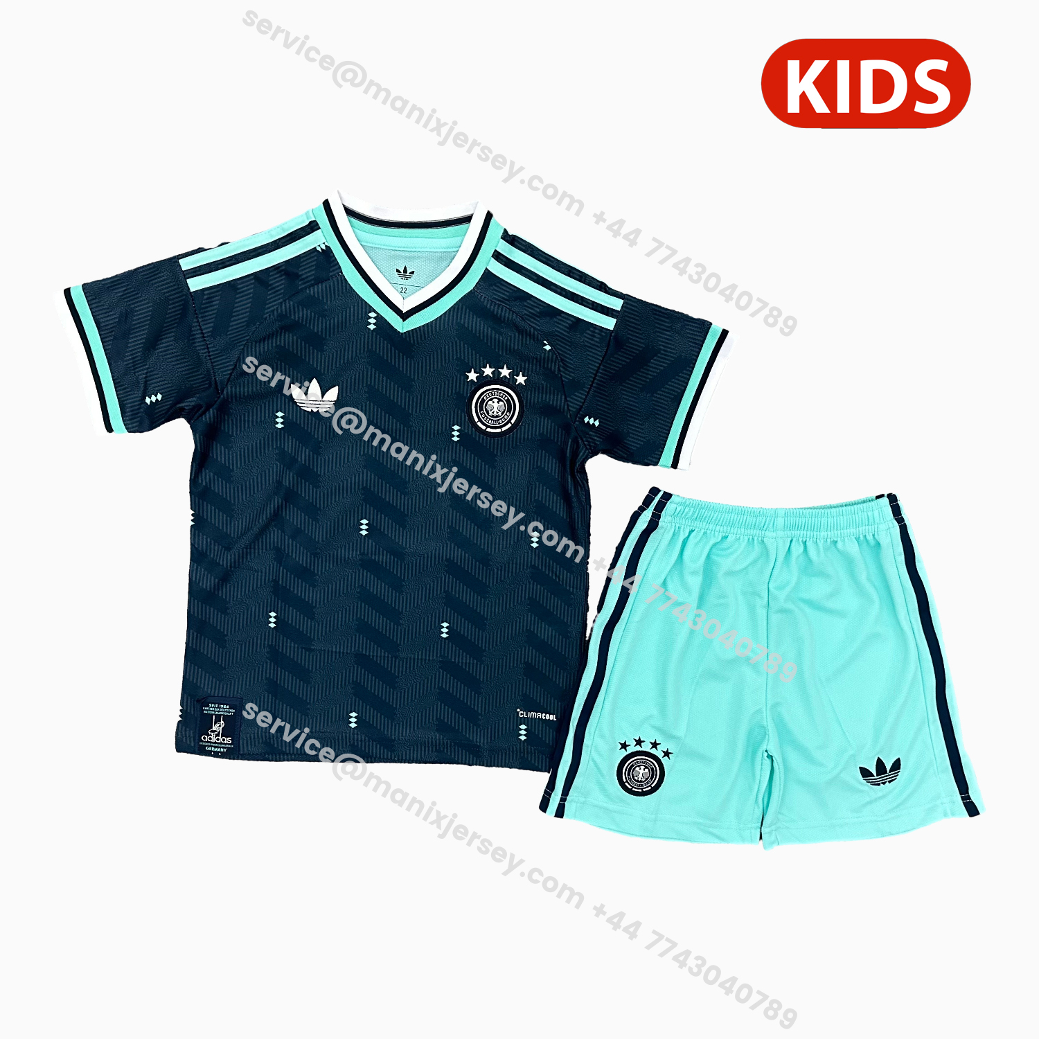 ManixJersey.com | Germany 25-26 Away (Informal-release Version) Kids Kit -Customize Name, Number and Patch | Worldwide Shipping