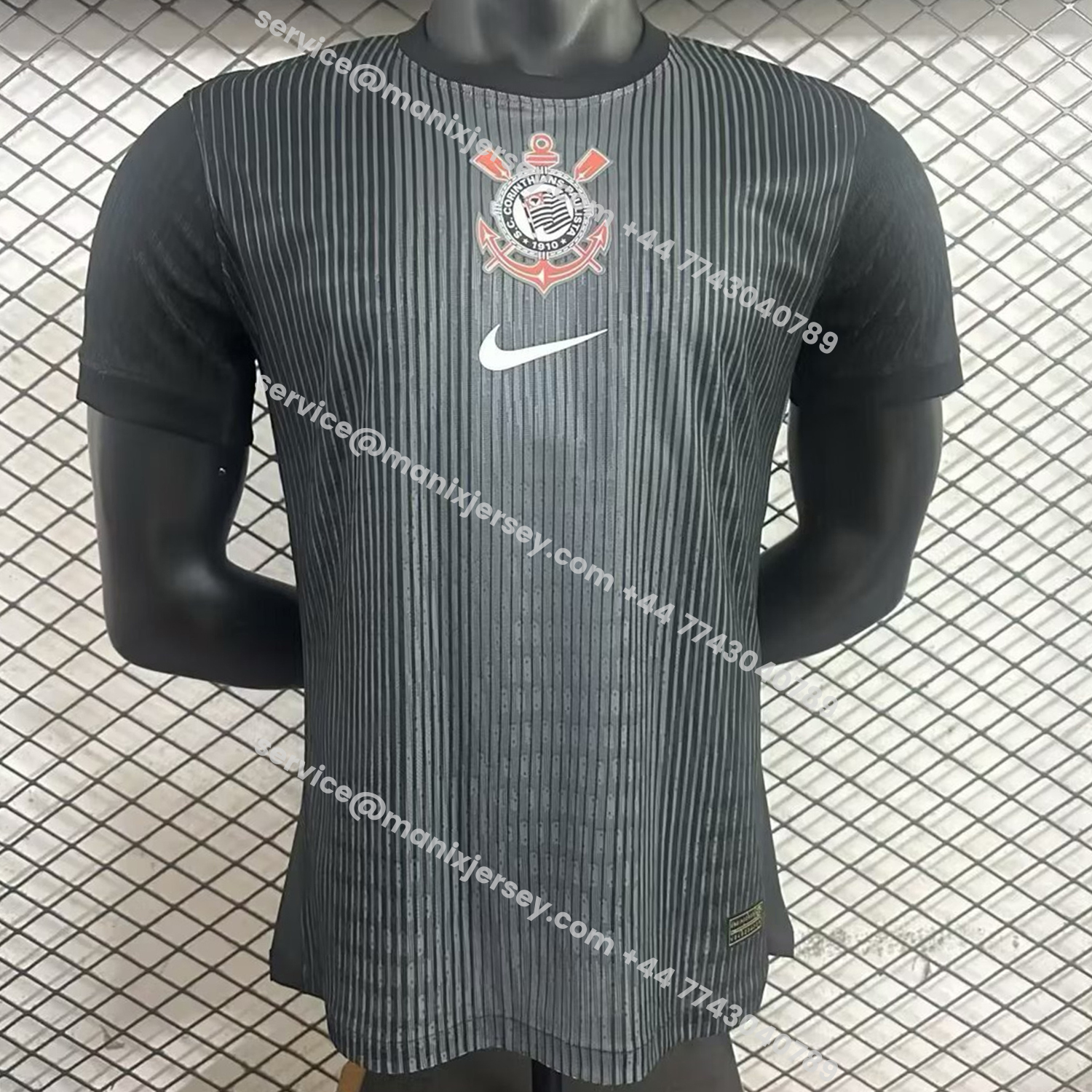 ManixJersey.com | Corinthians 25-26 Goalkeeper Black Jersey - Player Version -Customize Name, Number and Patch | Worldwide Shipping