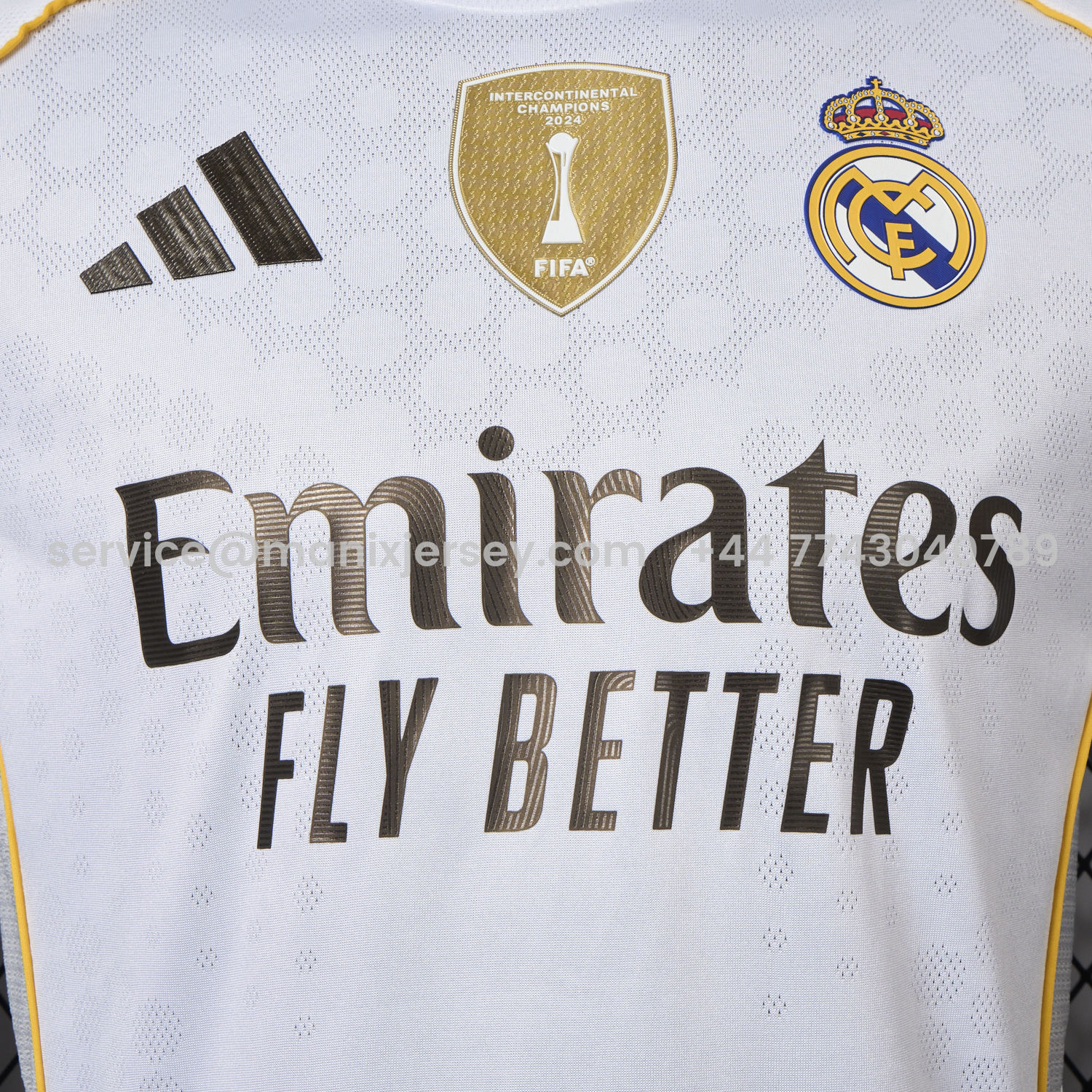 ManixJersey.com | Real Madrid 25-26 Home White Jersey - Player Version -Customize Name, Number and Patch | Worldwide Shipping