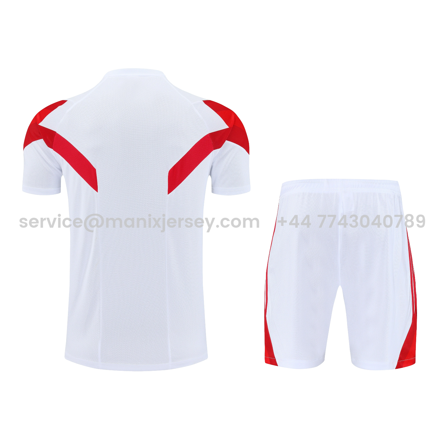 ManixJersey.com | Bayern Munich 25-26 Short-Sleeve Training Set - White Top & white Shorts -Customize Name, Number and Patch | Worldwide Shipping