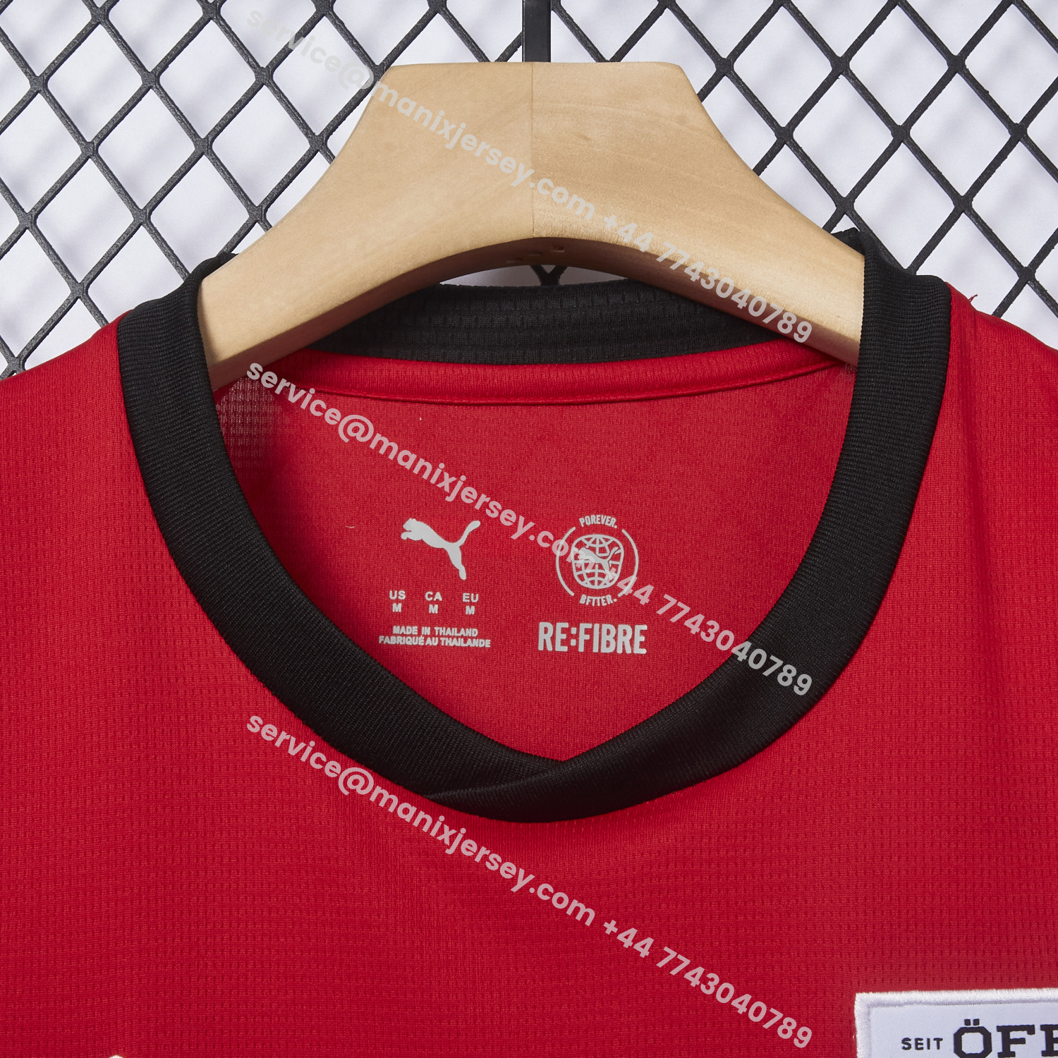 ManixJersey.com | Austria 2026 Home Red Jersey - Fans Version -Customize Name, Number and Patch | Worldwide Shipping