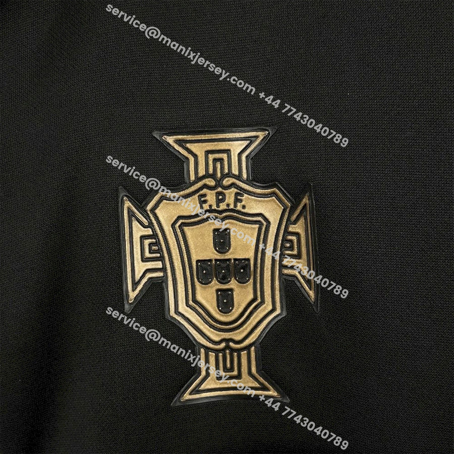 ManixJersey.com | Portugal 25-26 Eusebio Special Windbreaker Training Set - Black White Top and Pants -Customize Name, Number and Patch | Worldwide Shipping