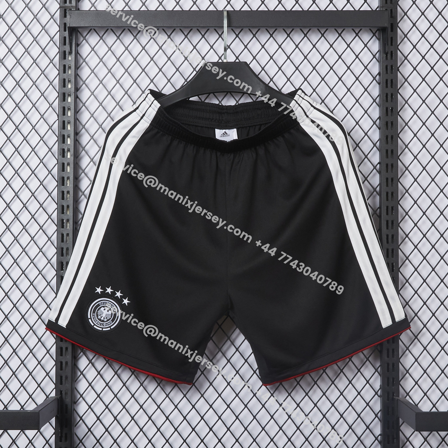 ManixJersey.com | Germany 2026 Home Black Shorts - Fans Version -Customize Name, Number and Patch | Worldwide Shipping
