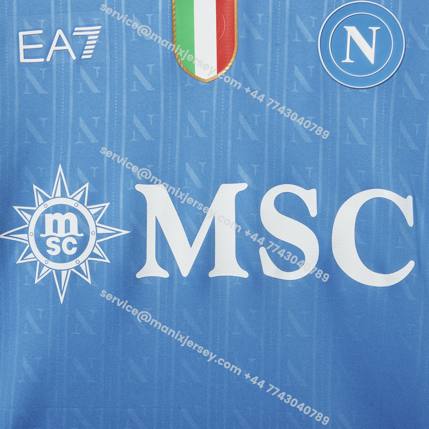 ManixJersey.com | Napoli 25-26 European Home Blue Jersey - Fans Version -Customize Name, Number and Patch | Worldwide Shipping