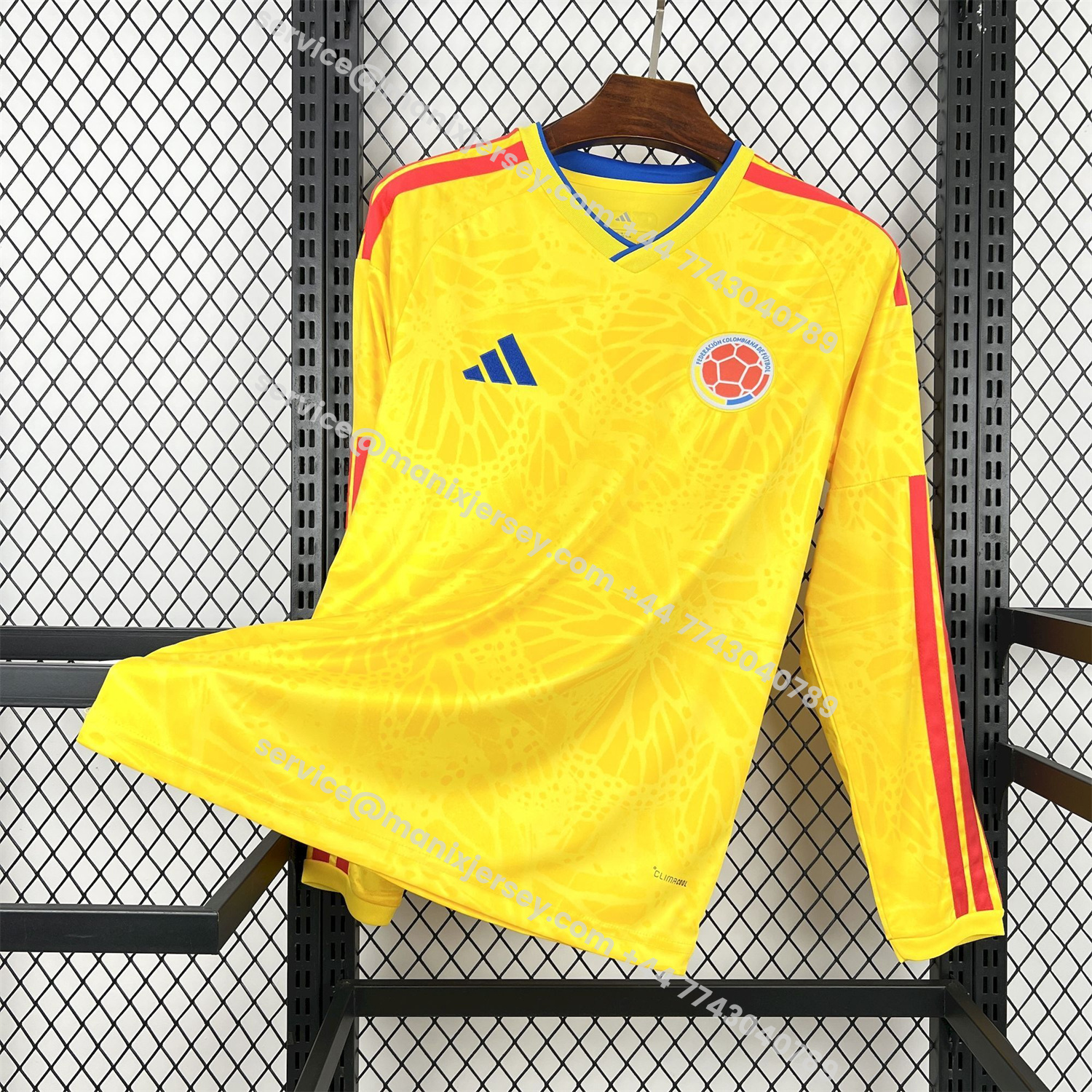ManixJersey.com | Colombia 2026 Home Long Sleeves Jersey - Fans Version -Customize Name, Number and Patch | Worldwide Shipping