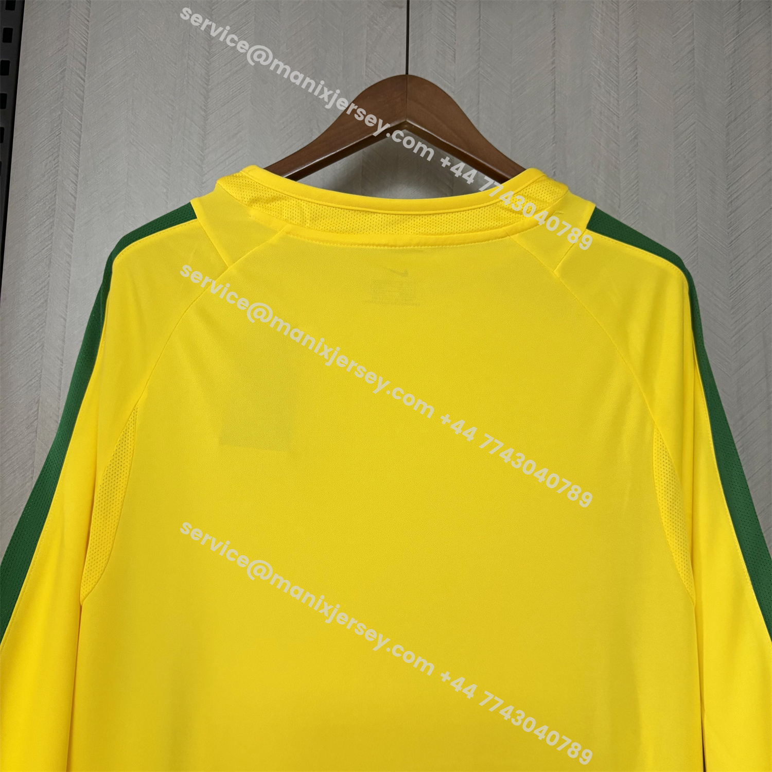 ManixJersey.com | Retro Brazil 2002 Home Long Sleeves Jersey -Customize Name, Number and Patch | Worldwide Shipping